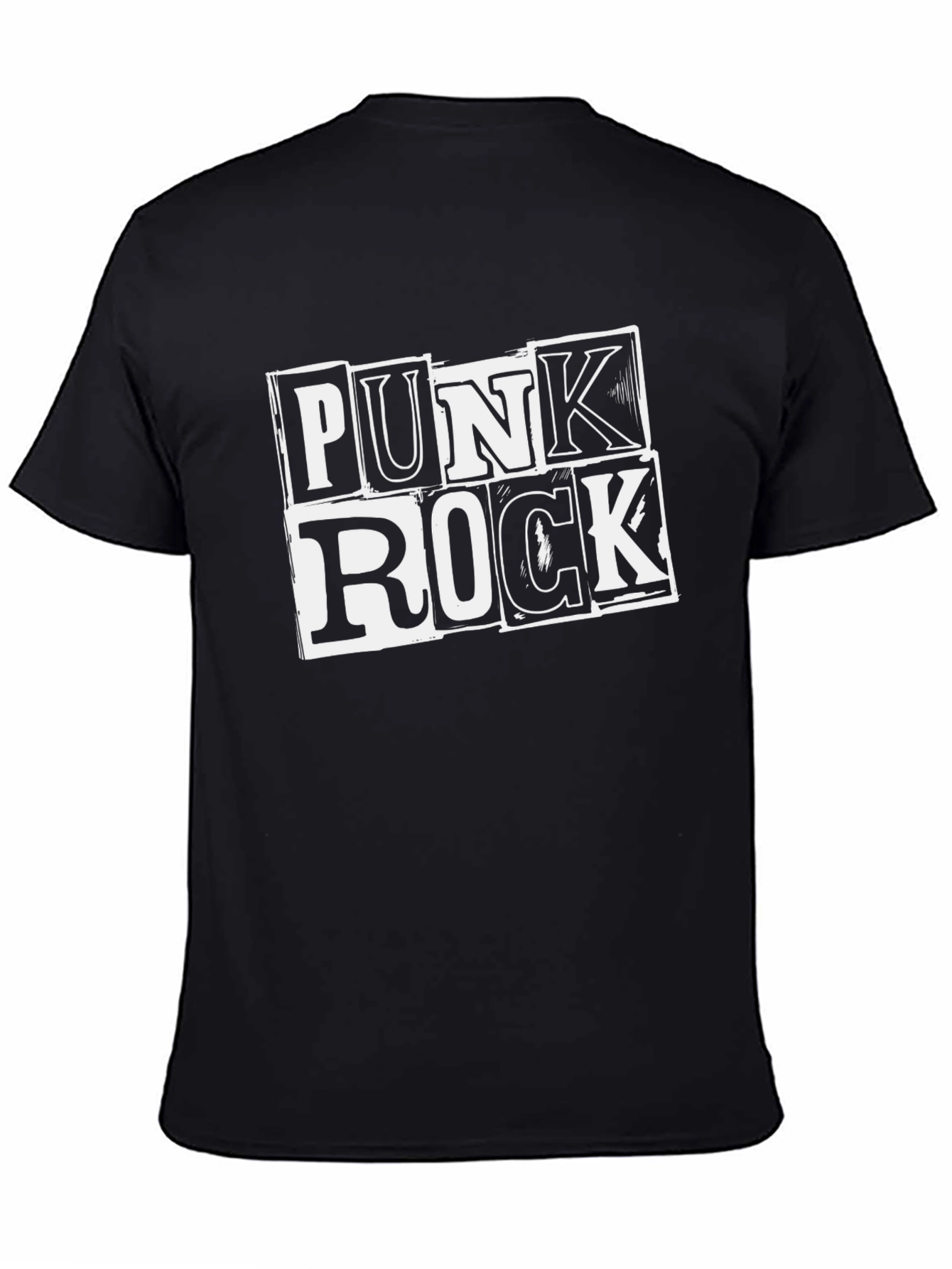 Black Punk Rock Graphic T-Shirt - Black view 4