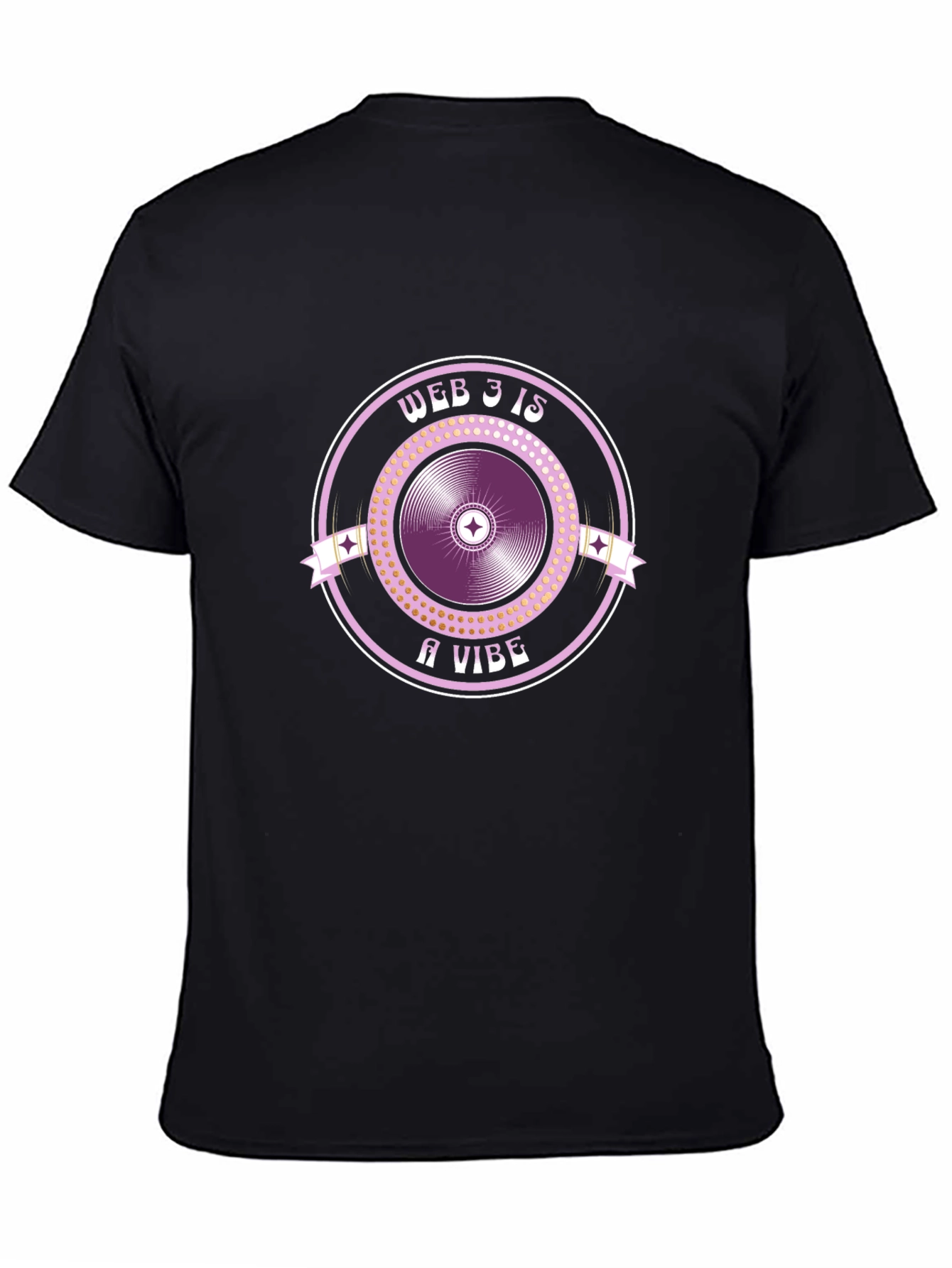 Black Web 3.0 Record Vibe T-Shirt - Black view 4