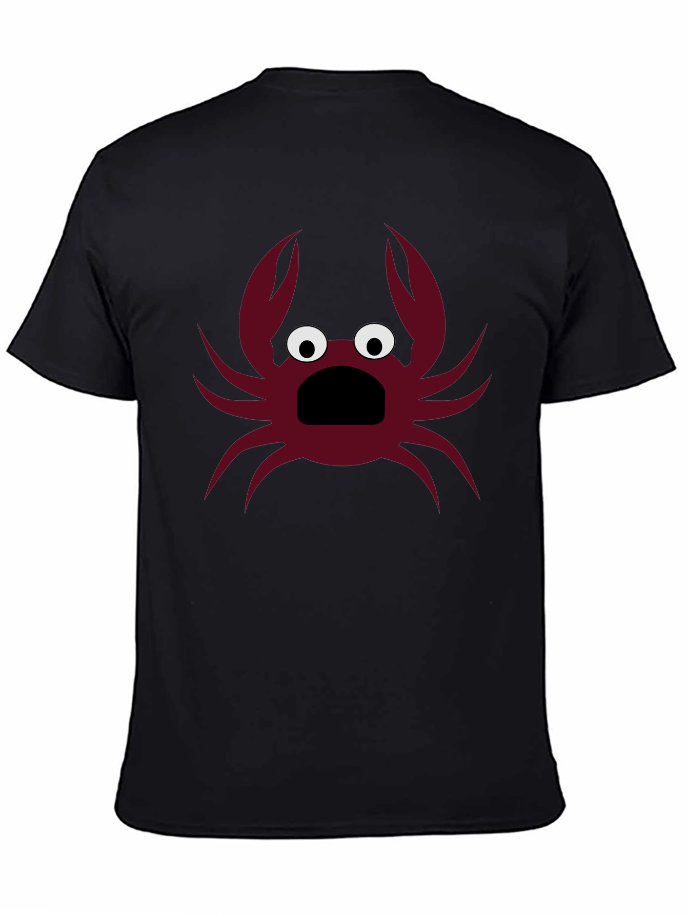 Black Funny Crab Graphic T-Shirt - Men's Black Tee view 4