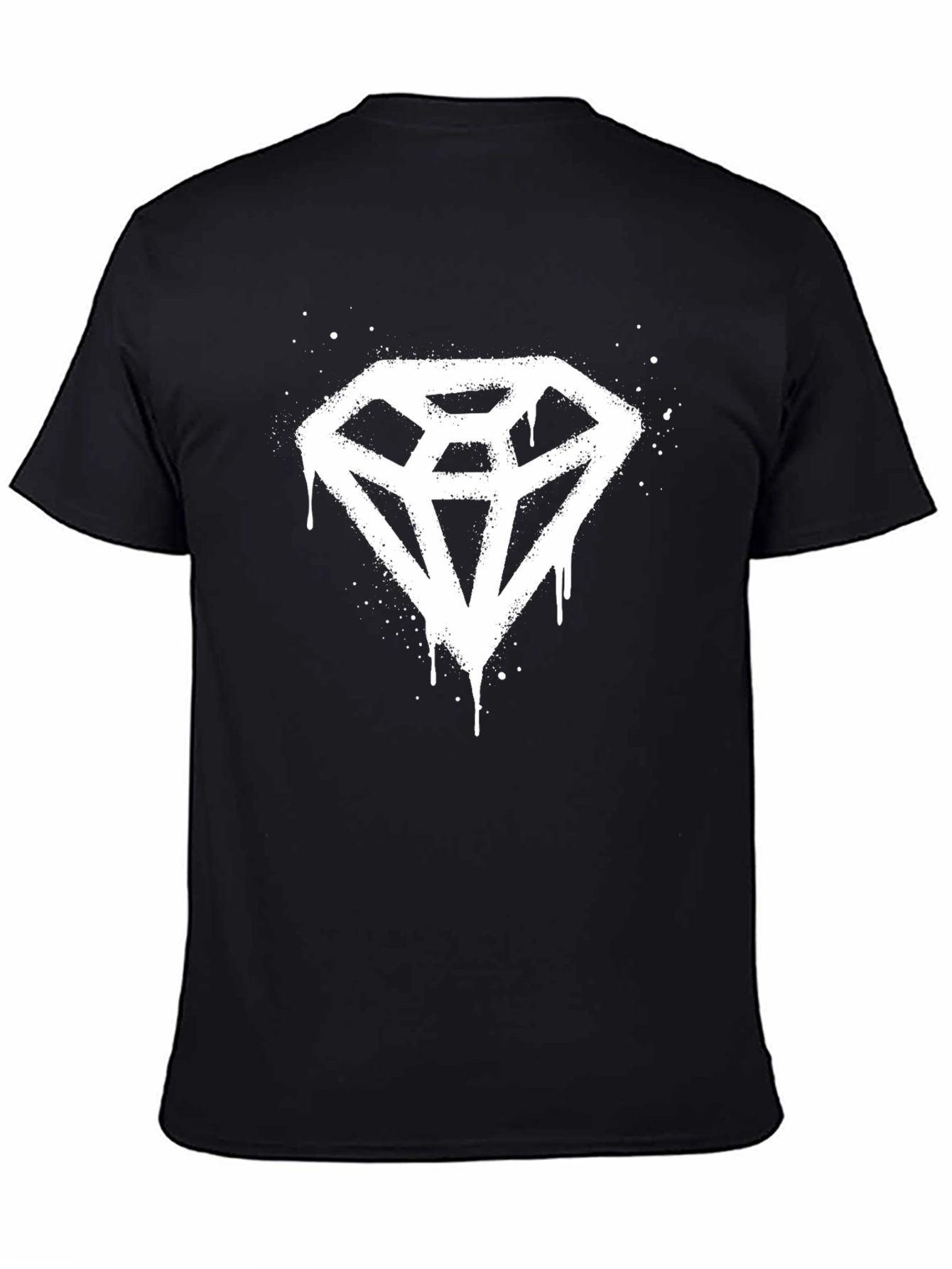 Black Diamond Spray Paint Graphic Tee - Black view 4