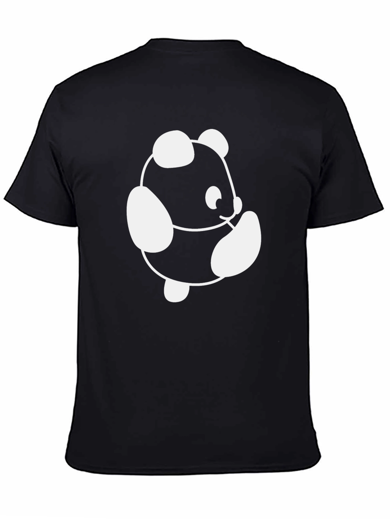 Black Panda Graphic Black T-Shirt view 4