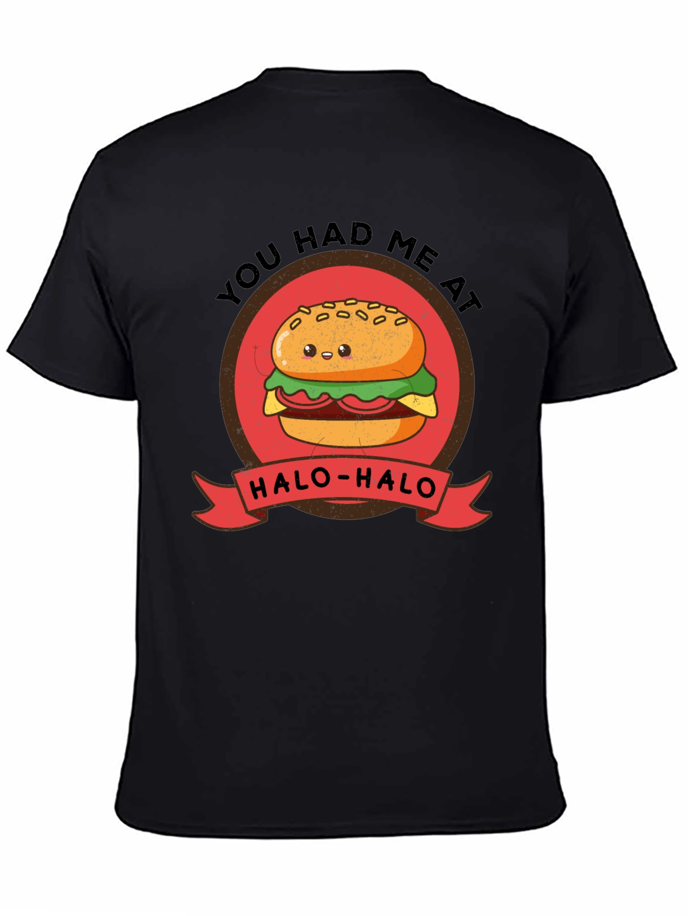 Black You Had Me At Halo-Halo T-Shirt - Funny Foodie Tee view 4