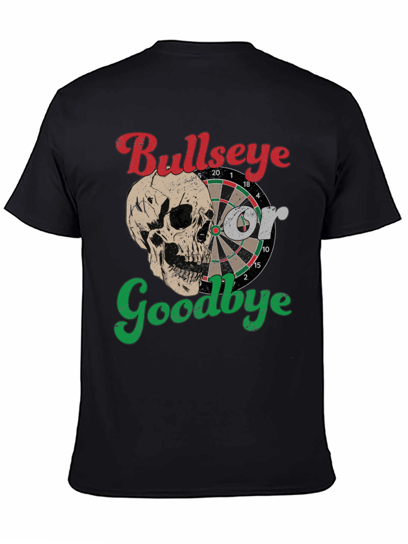 Black Bullseye or Goodbye Skull Graphic Tee view 4