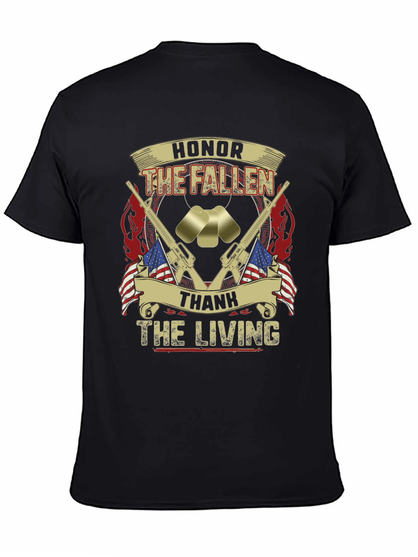 Honor The Fallen T-Shirt - Patriotic Memorial Design - 4