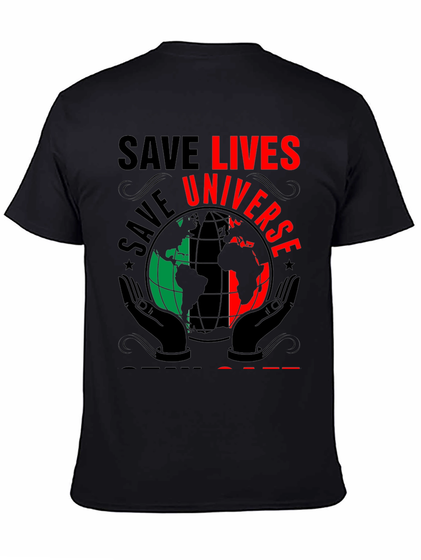 Black Save Lives Universe T-Shirt view 4