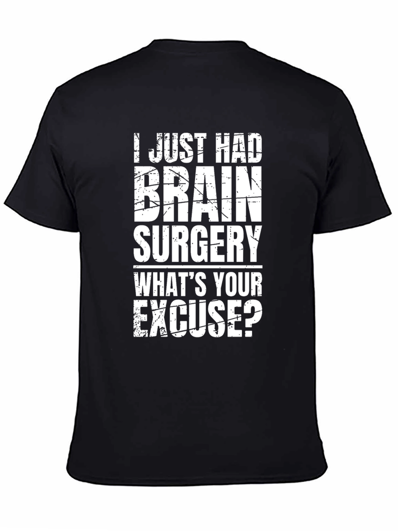 Black Brain Surgery Humor Graphic T-Shirt view 4