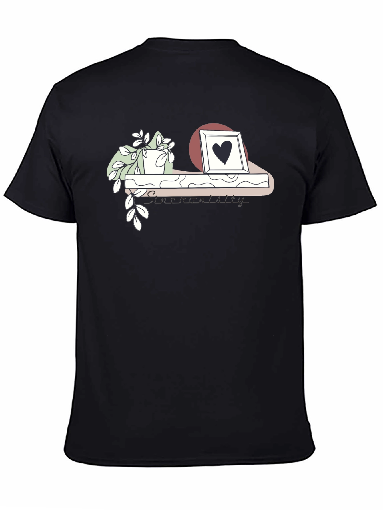 Black Shelf Plant Graphic Tee - Modern Style view 4