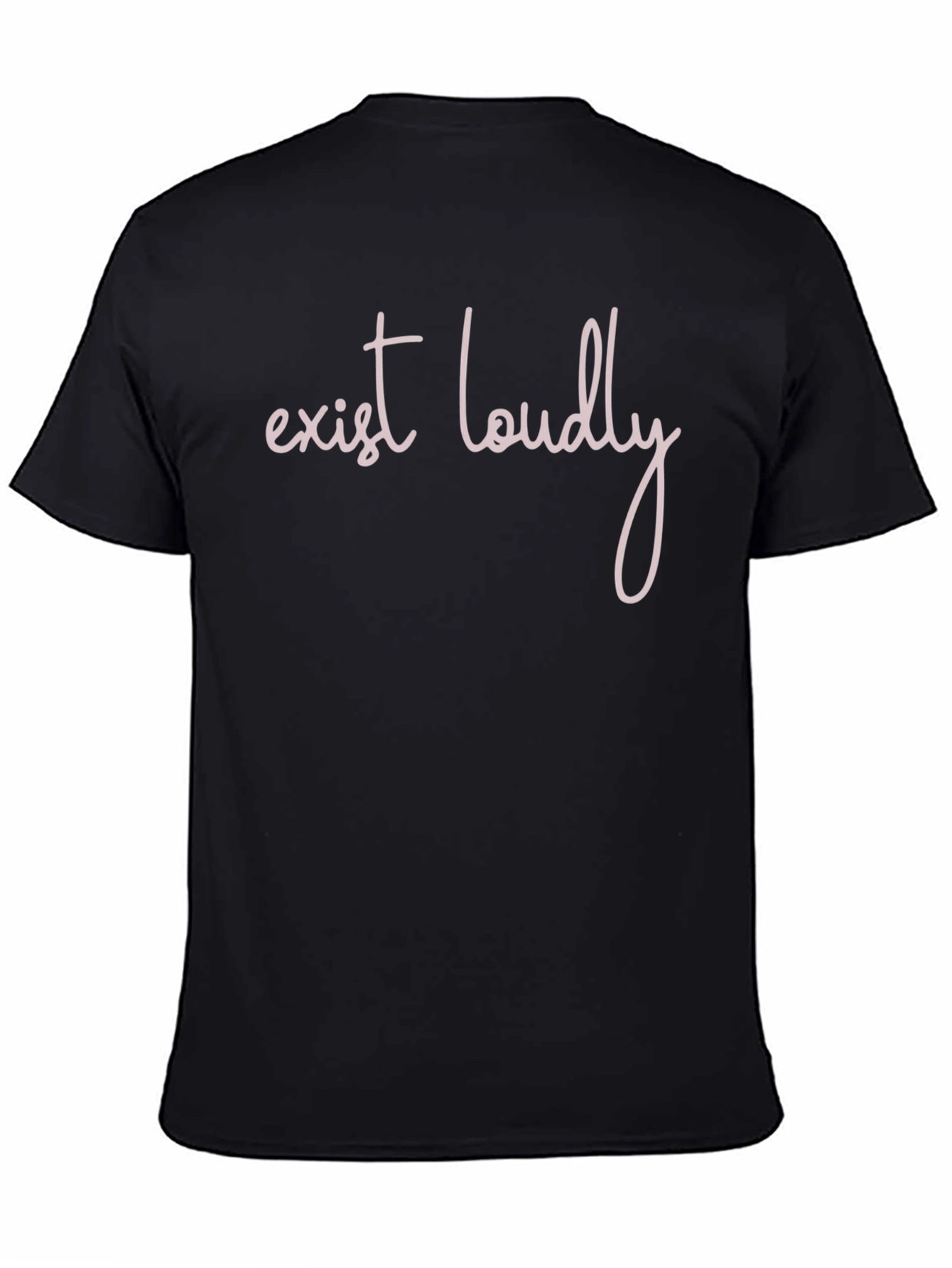 Black Exist Loudly Graphic Tee - Black Cotton Blend view 4
