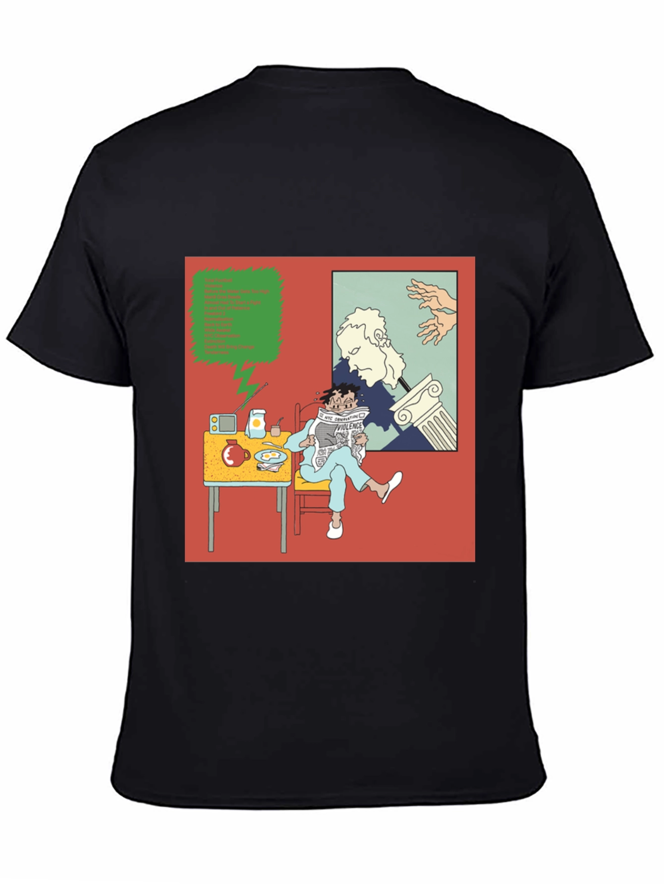 Black Philosophical Breakfast Tee view 4