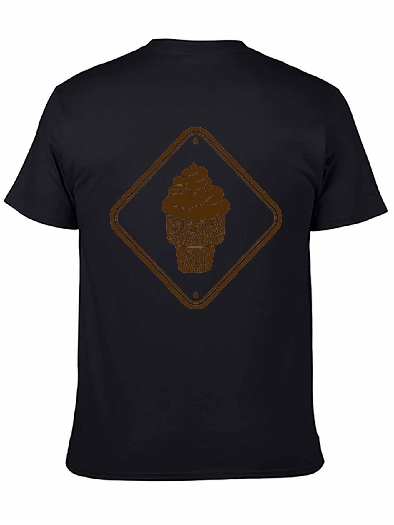 Black Chocolate Ice Cream Graphic Tee - Black view 4