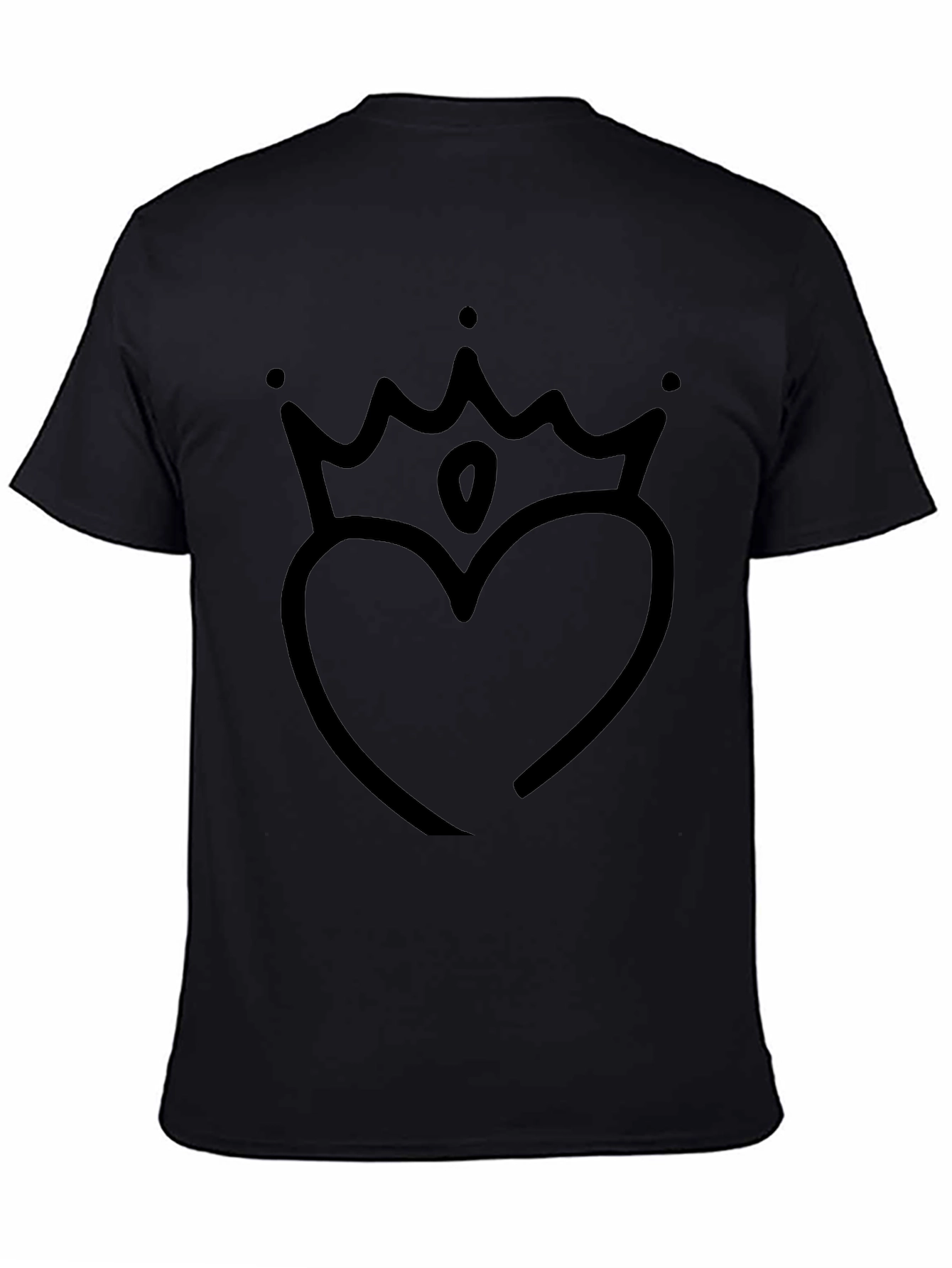 Black Heart Crown Graphic Tee - Stylish Unisex T-Shirt view 4