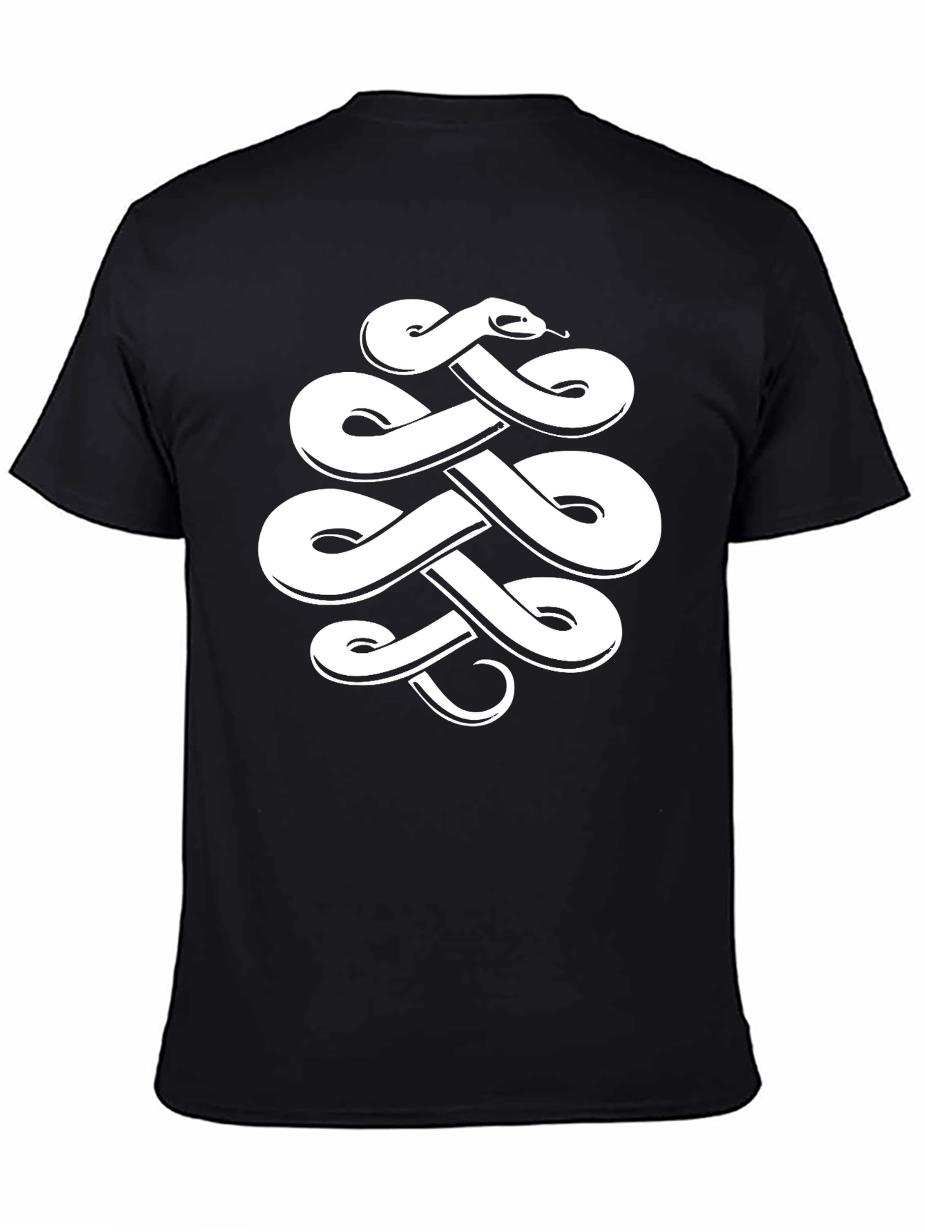 Black Snake Knot Graphic Tee - Black Casual Wear view 4