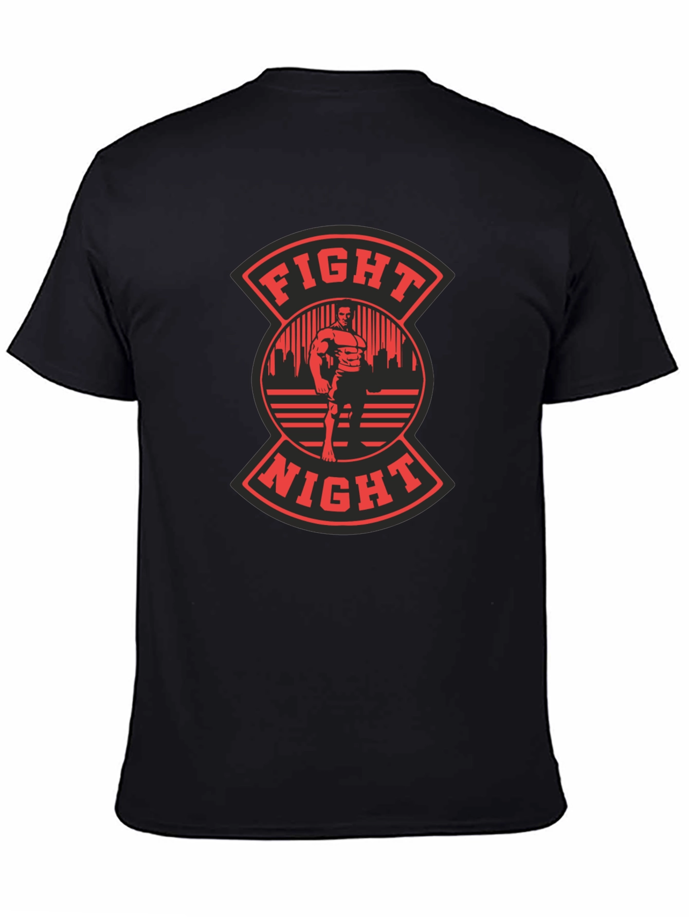 Black Fight Night Graphic T-Shirt - Men's Black Tee view 4