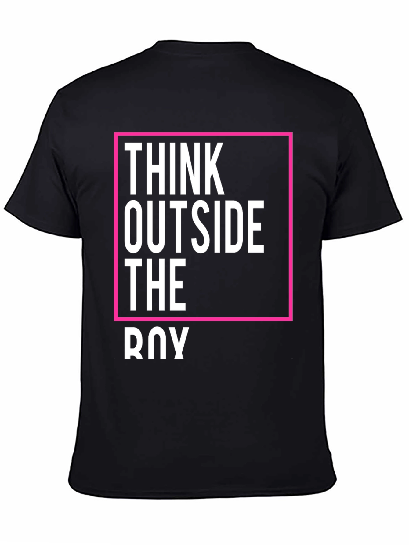 Black Think Outside the Box Graphic T-Shirt view 4