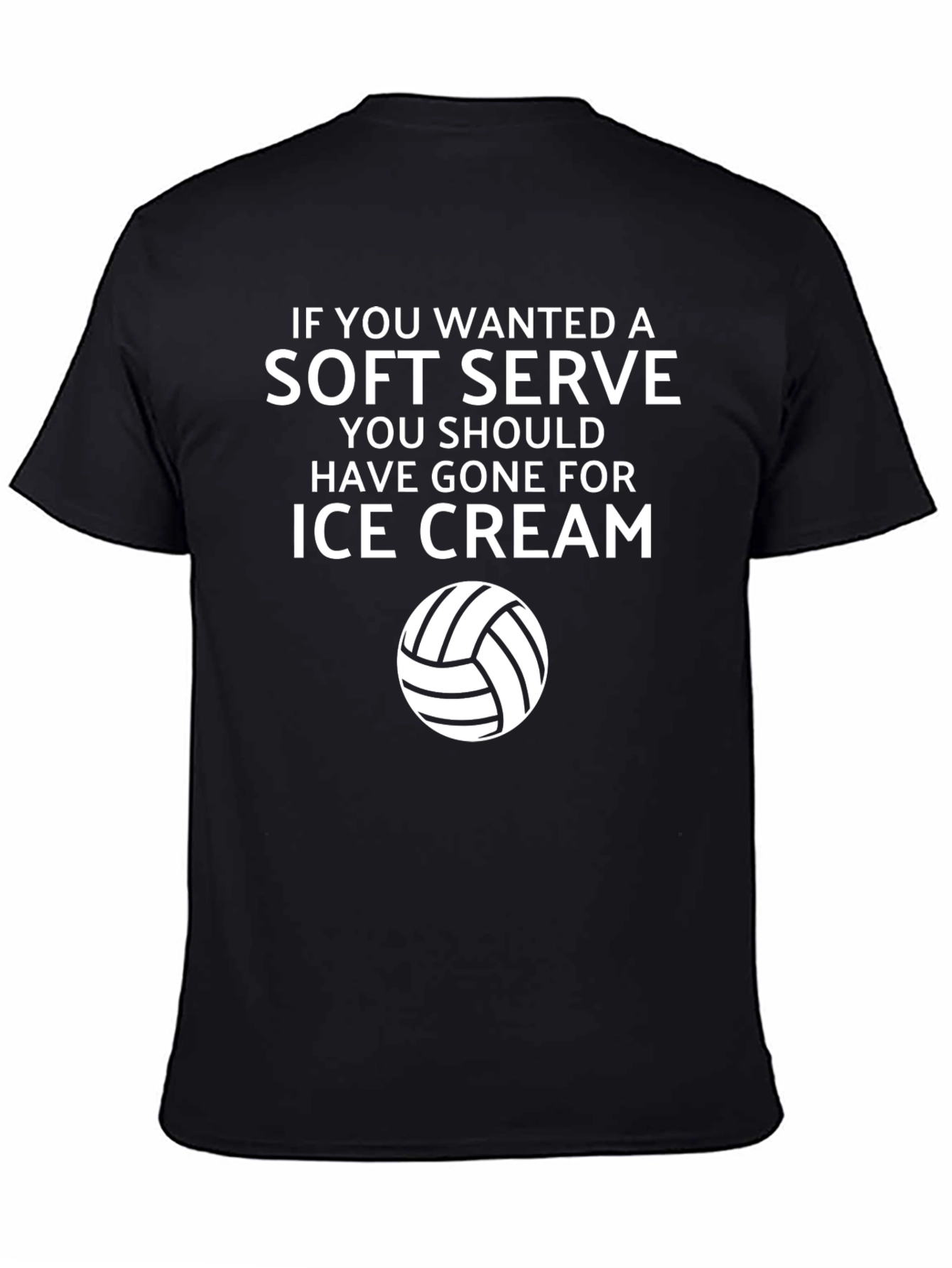 Black Volleyball Soft Serve Graphic Tee view 4