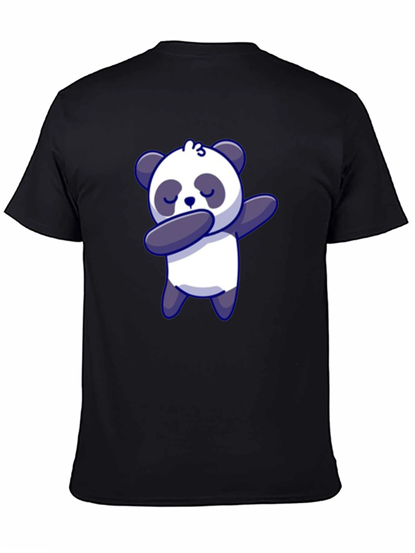 Black Dabbing Panda Bear T-Shirt Black view 4