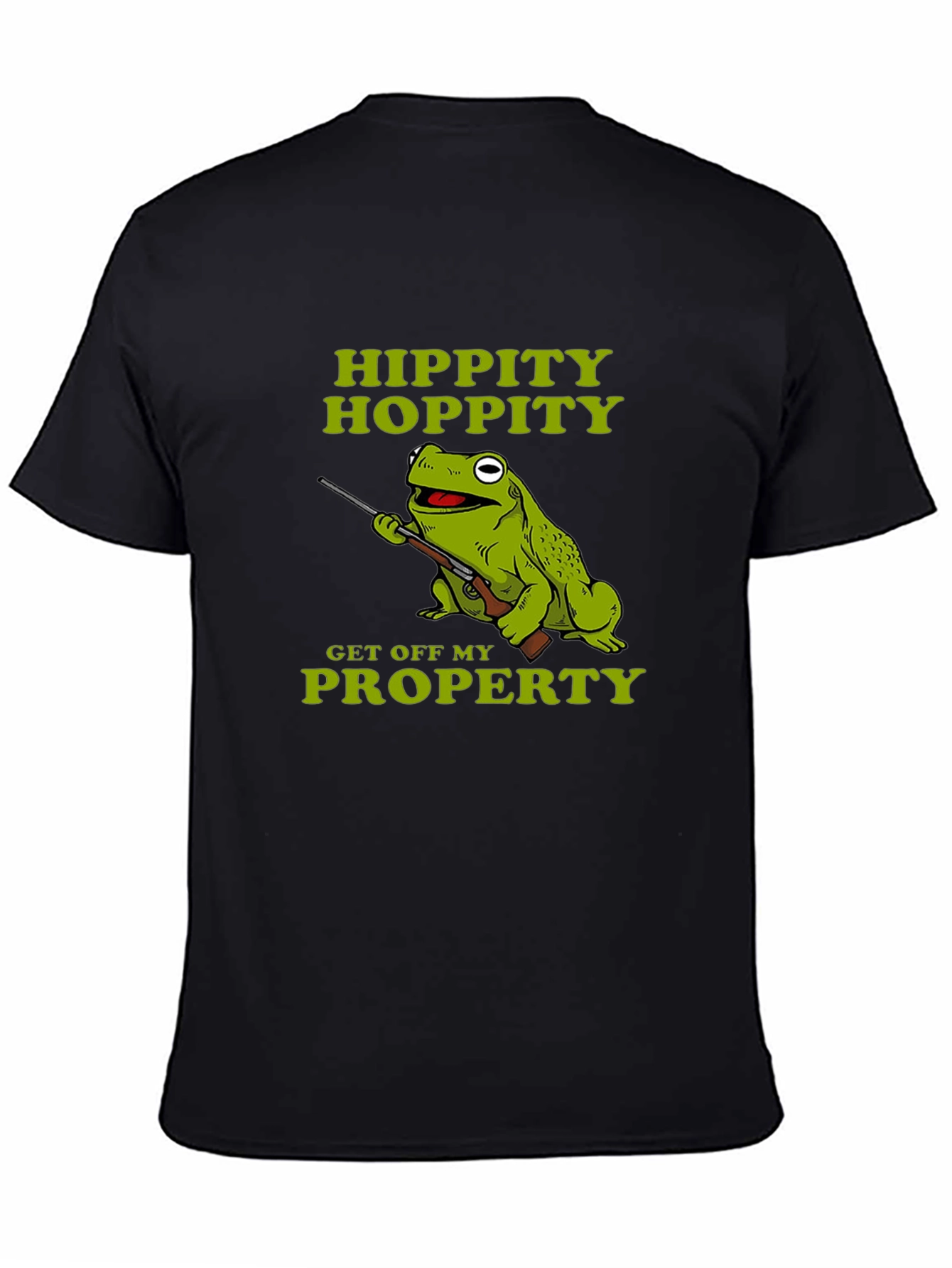 Black Hippity Hoppity Frog T-Shirt view 4