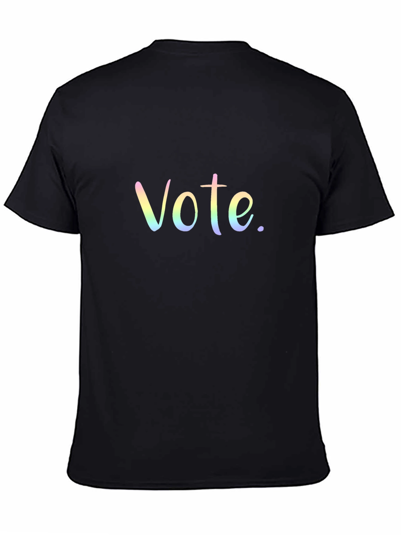 Black Vote T-Shirt Rainbow Design view 4