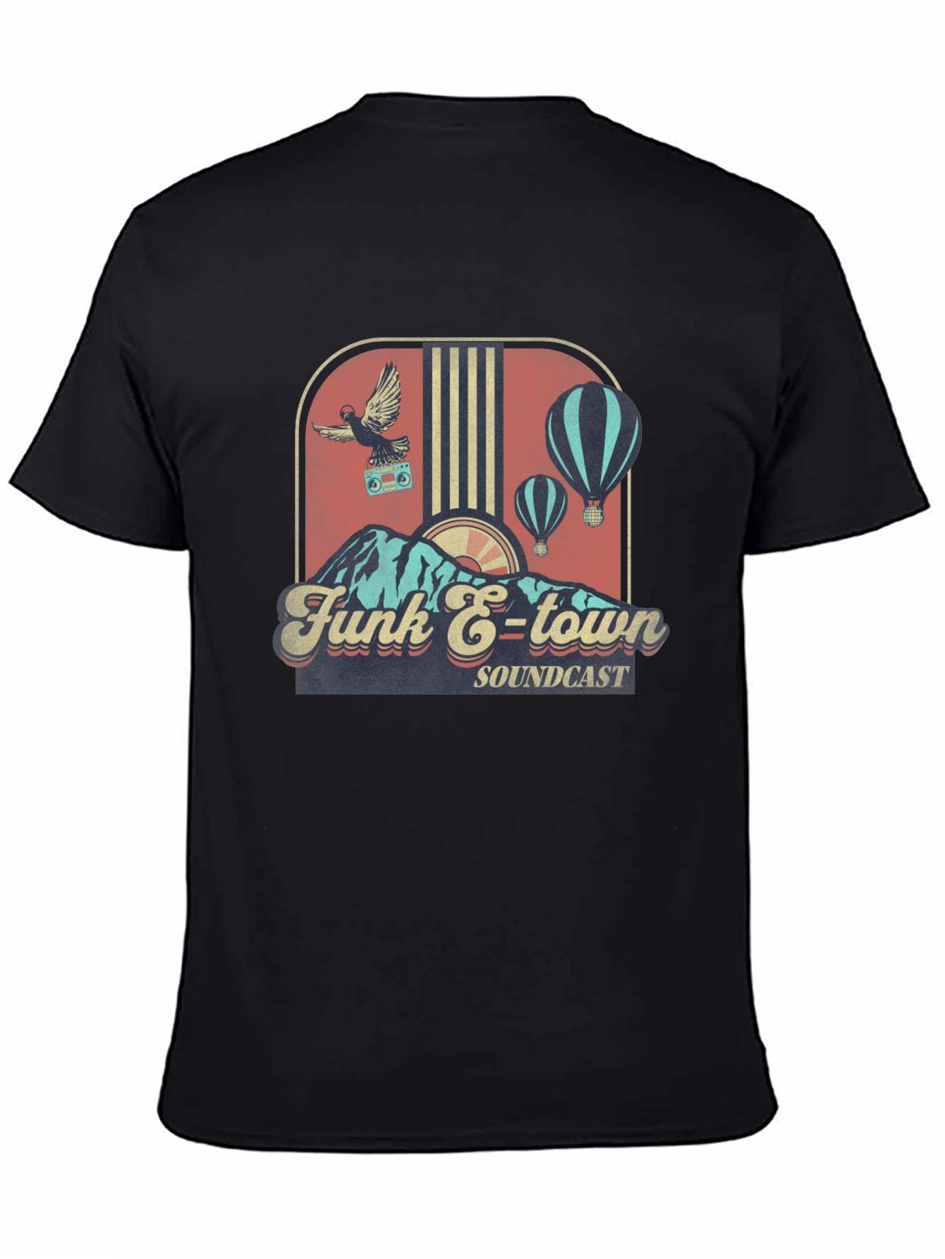 Black Funk E-Town Soundcast Graphic T-Shirt view 4