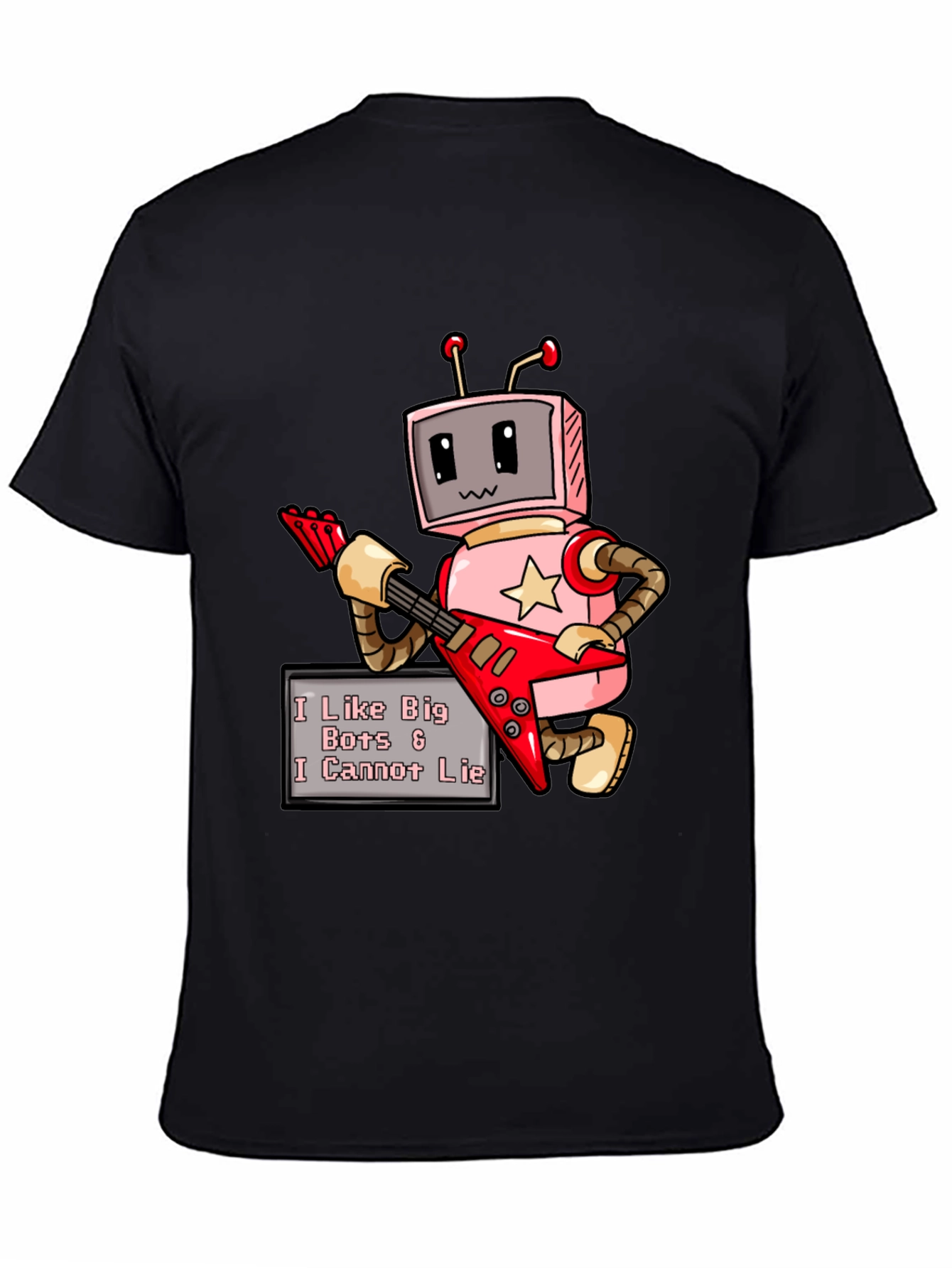 Black I Like Big Bots T-Shirt view 4