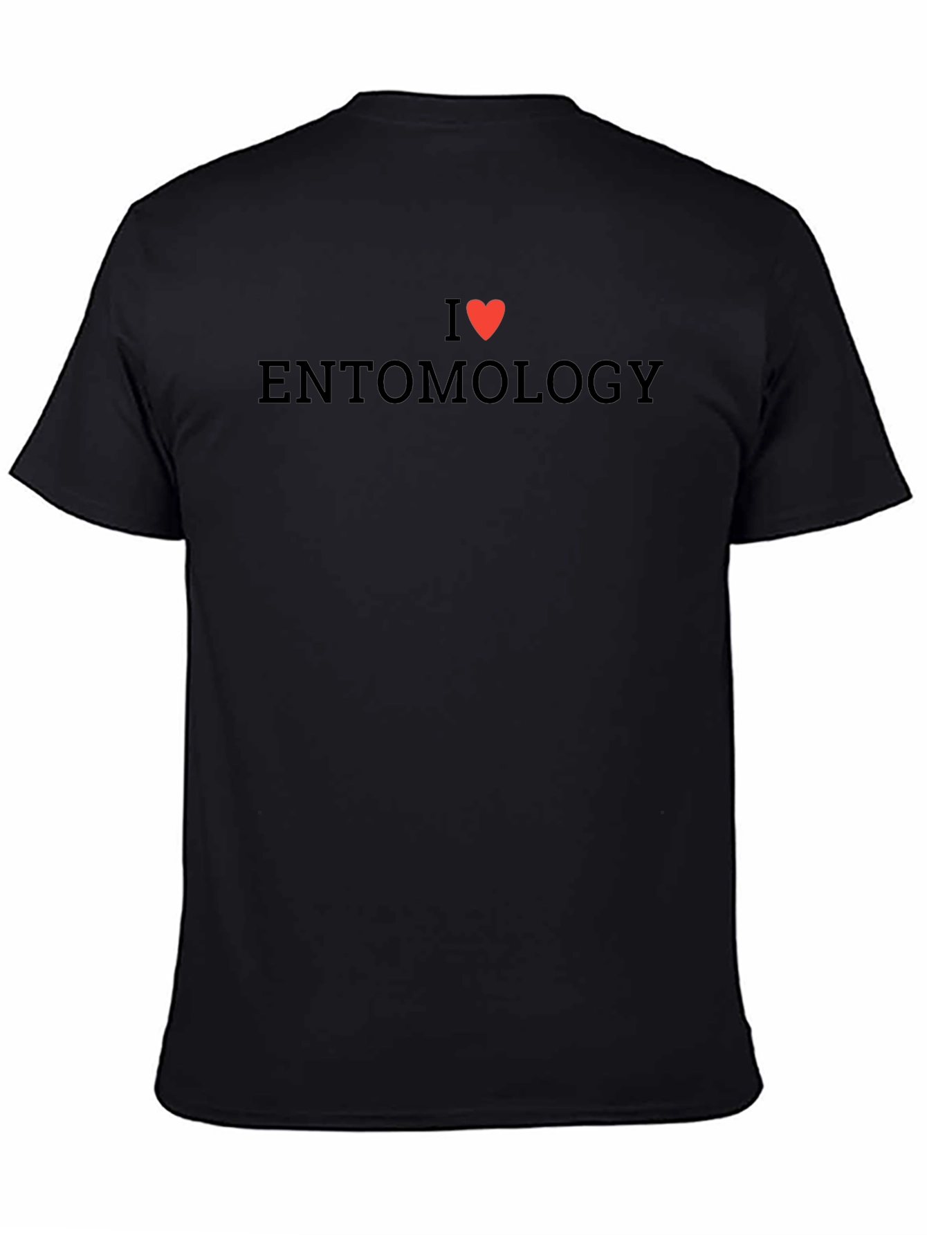 Black I Heart Entomology T-Shirt - Black Cotton Tee view 4