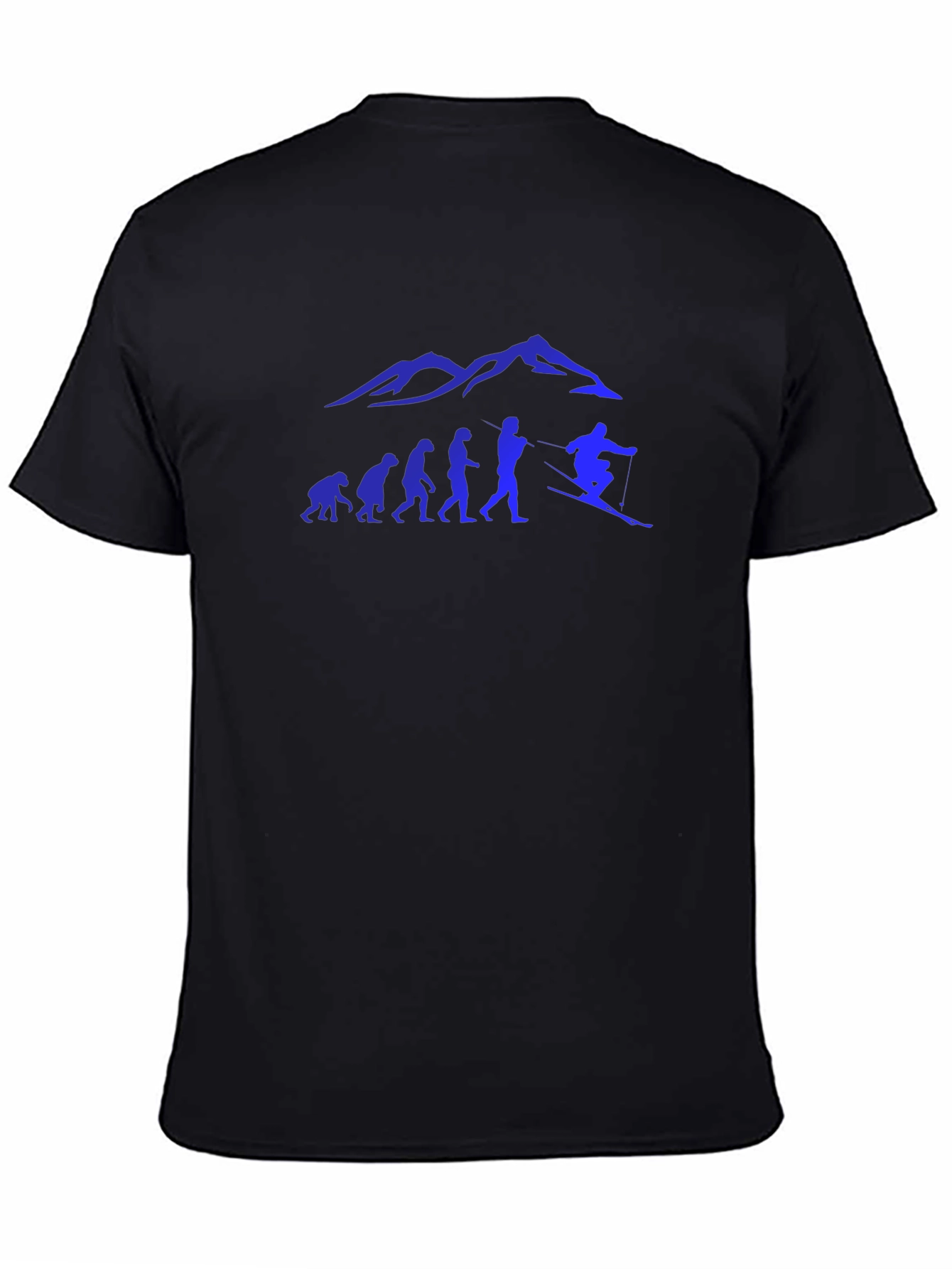 Black Skiing Evolution Graphic Tee - Black view 4