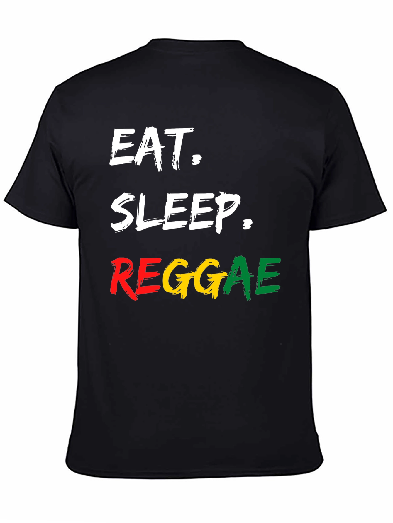 Black Eat Sleep Reggae T-Shirt - Cool Graphic Tee view 4