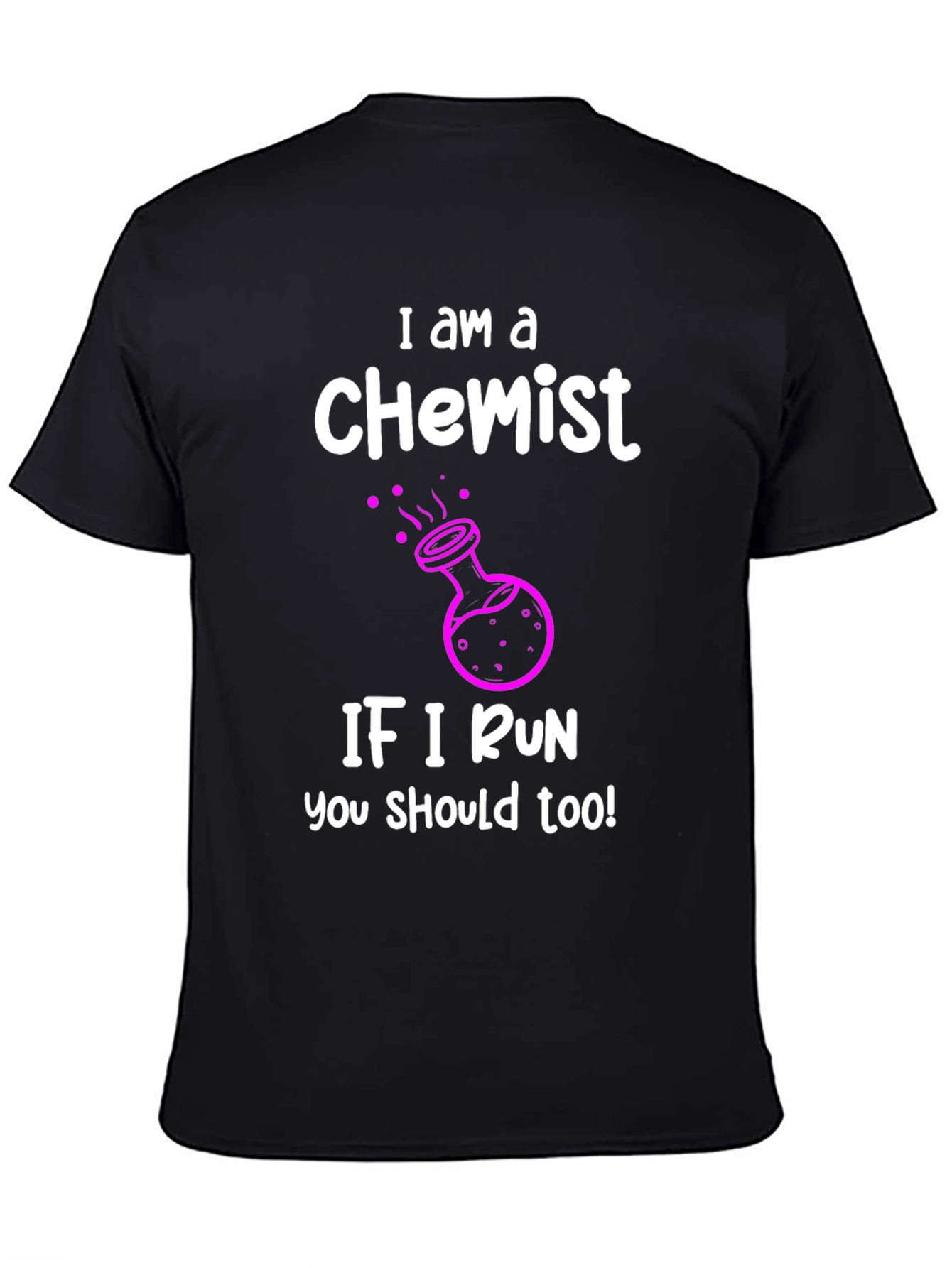 Black I am a Chemist Funny Science T-Shirt view 4