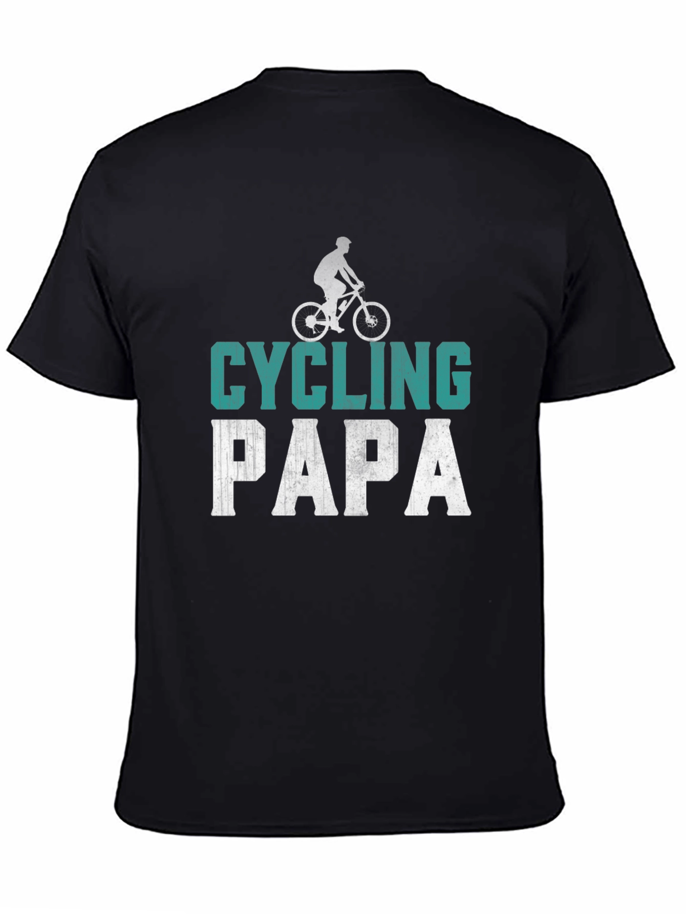 Black Cycling Papa Graphic Tee - Perfect for Dad view 4