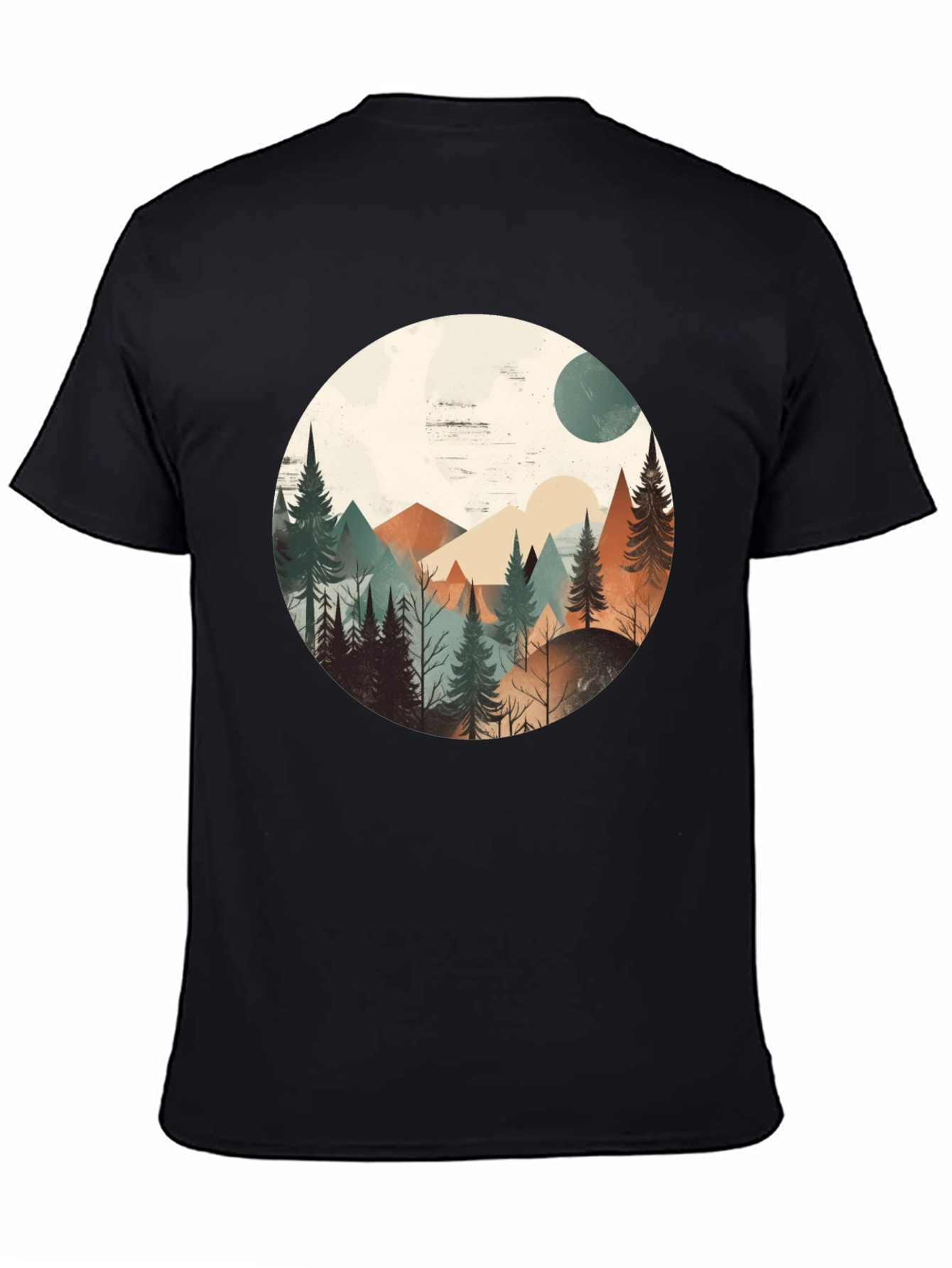 Black Mountainscape Graphic Tee - Unisex Comfort view 4