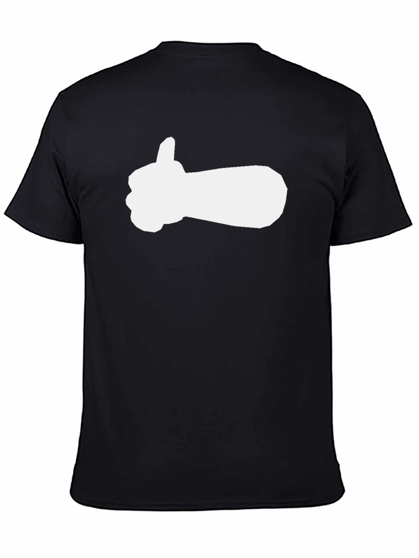 Black Thumbs Up Graphic Tee - Black Casual Shirt view 4