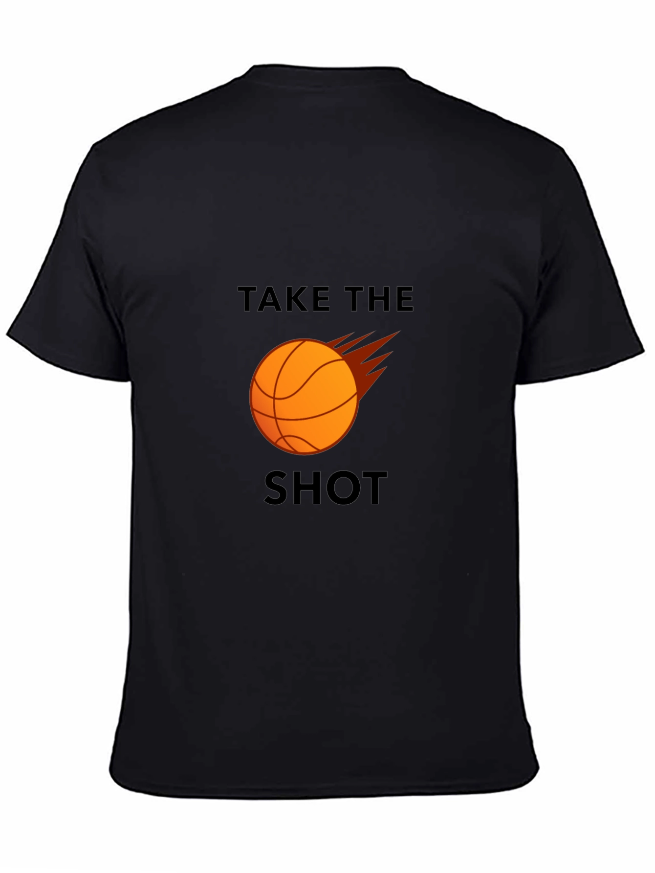 Black Basketball Take The Shot Graphic T-Shirt view 4
