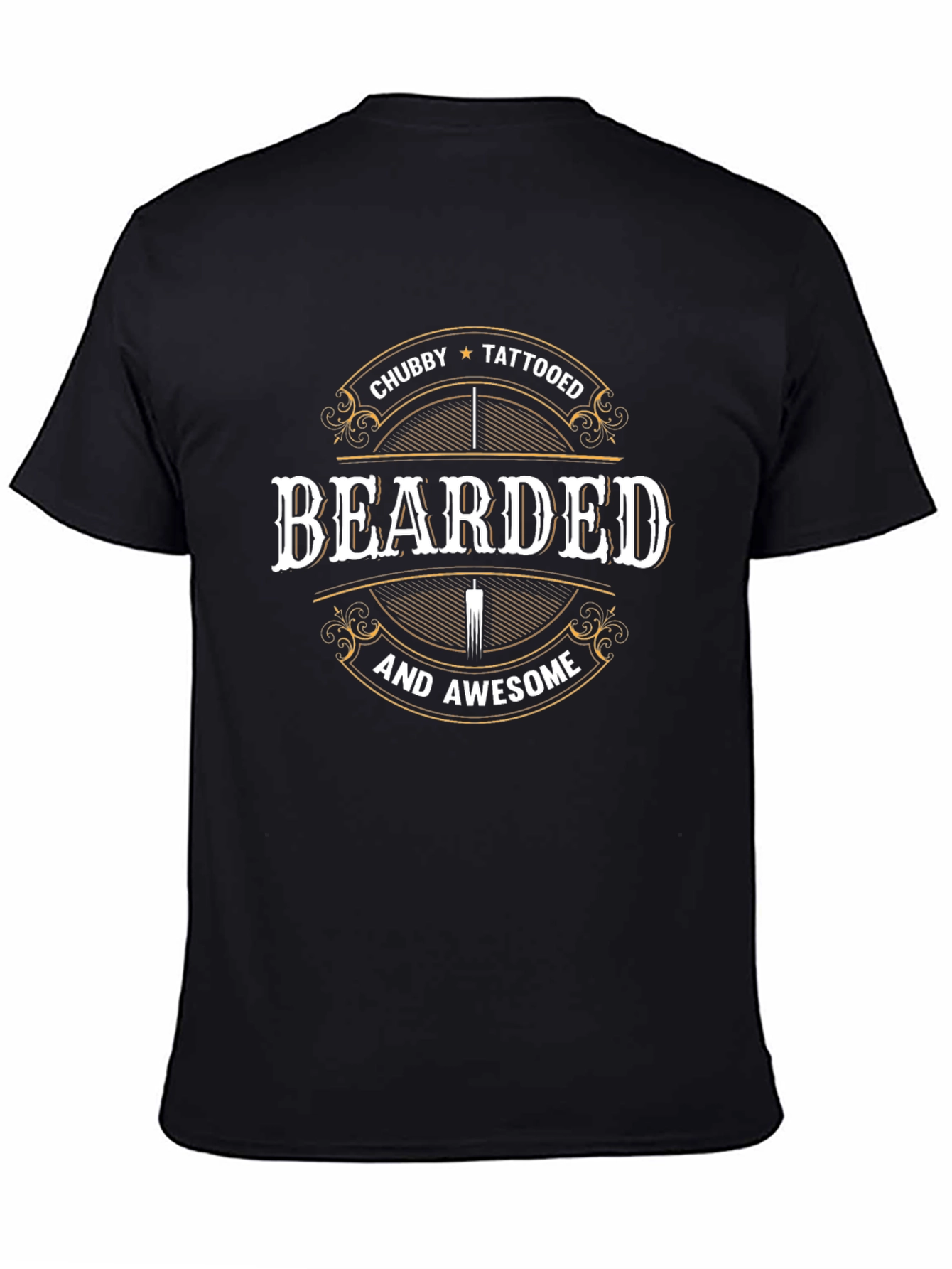 Black Bearded Chubby Tattooed Awesome T-Shirt view 4
