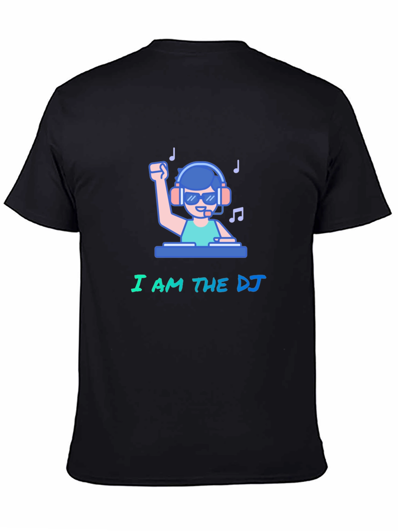 Black I Am The DJ Black T-Shirt view 4