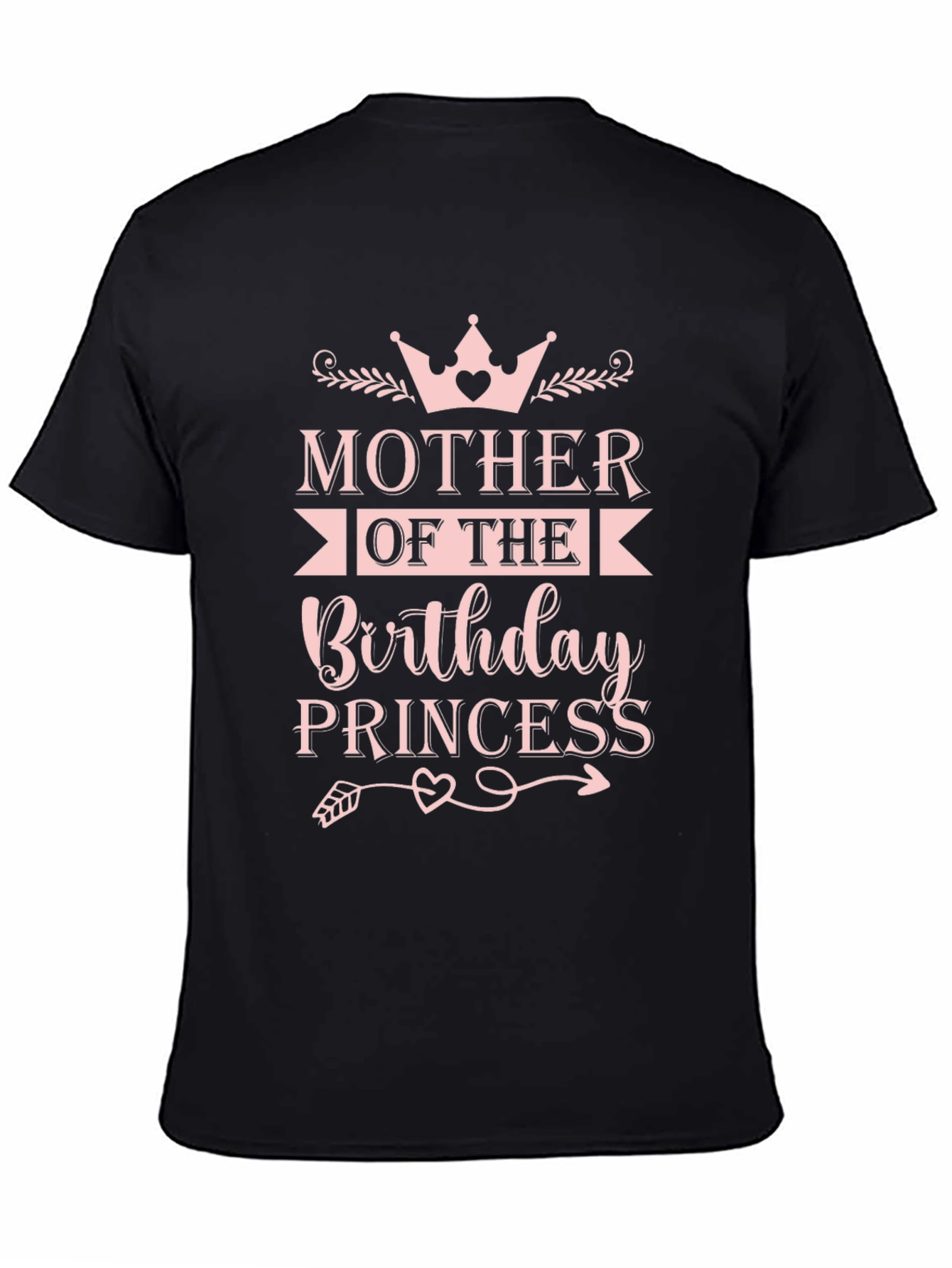 Black Mother of the Birthday Princess T-Shirt view 4