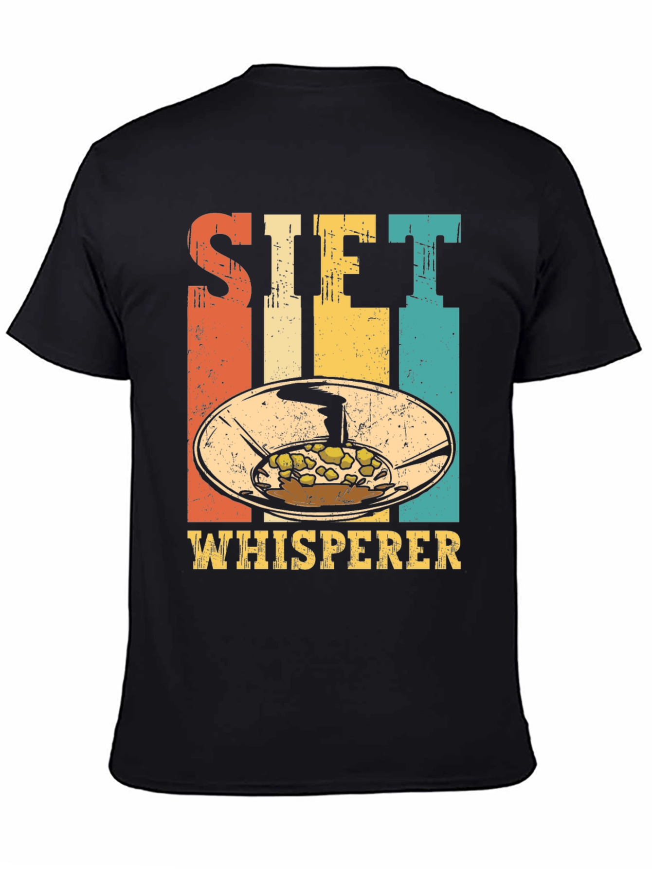 Black Sift Whisperer Retro T-Shirt - Baking Lover's Tee view 4
