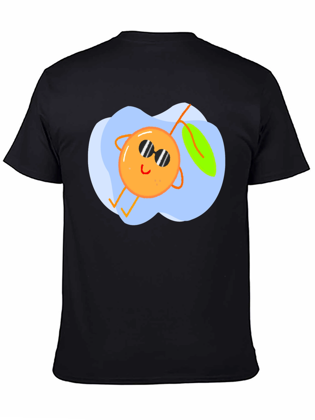 Black Cool Egg T-Shirt - Summer Vibes view 4