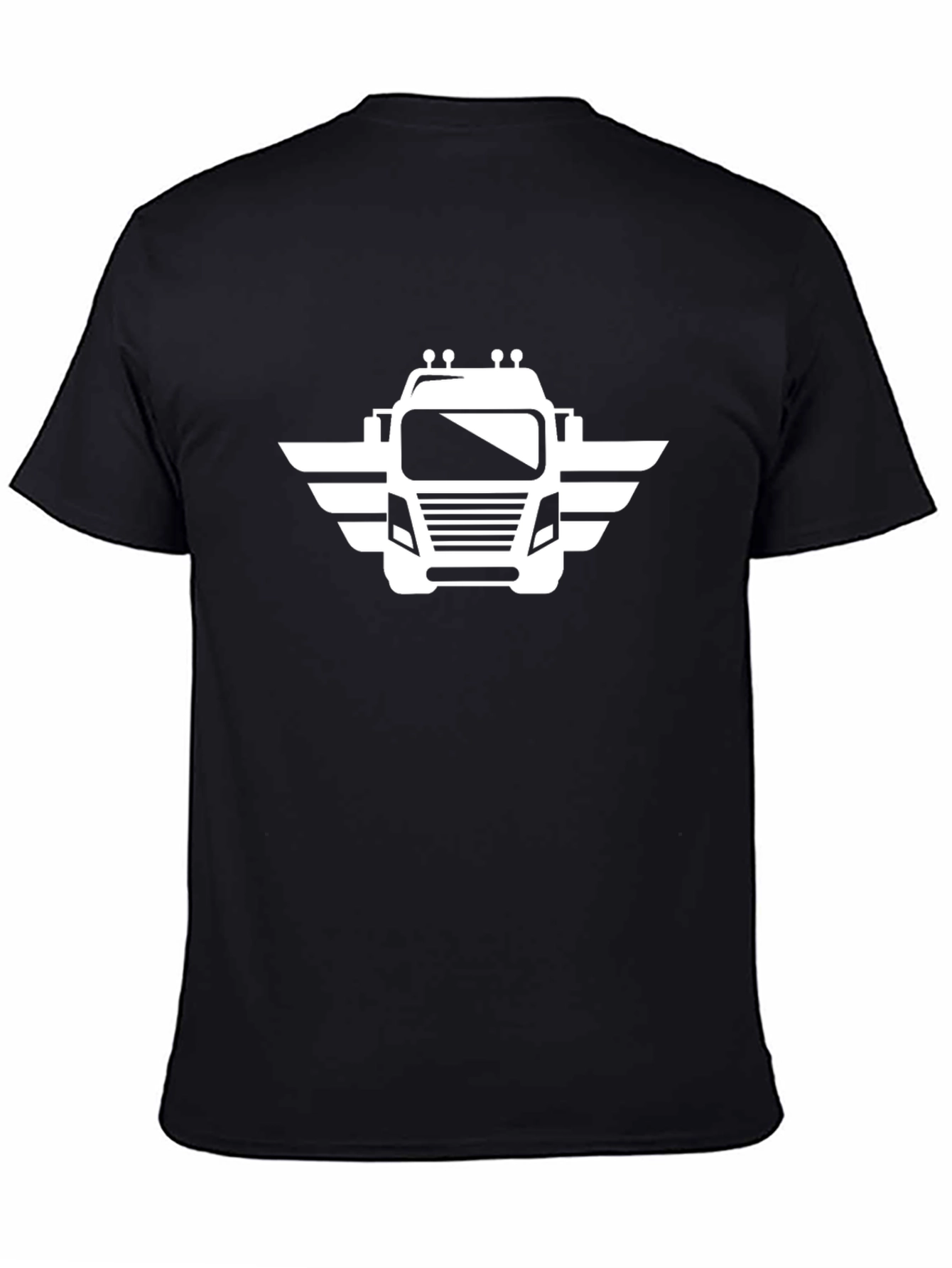 Black Trucker Winged Tee - Black Graphic T-Shirt view 4