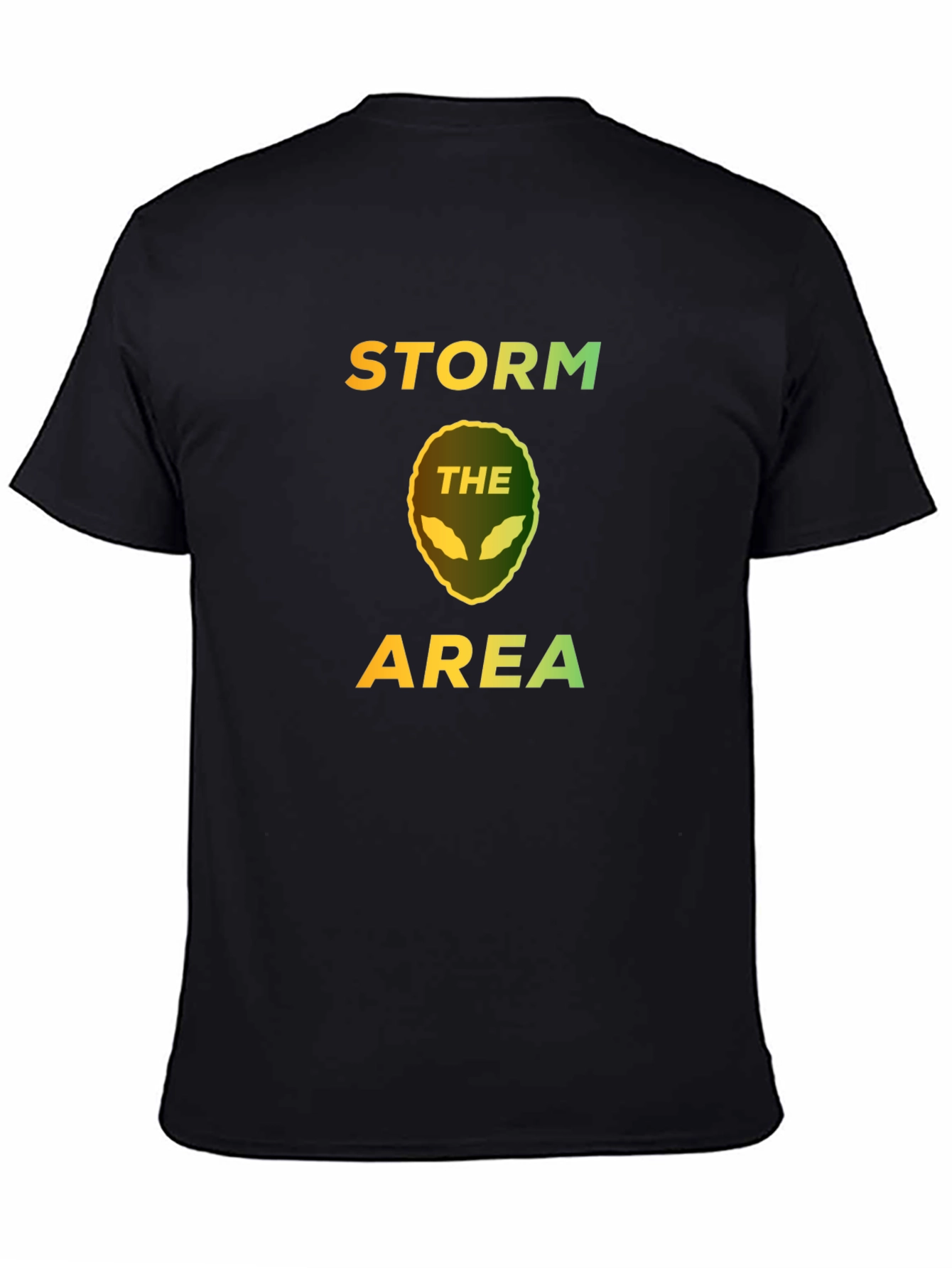 Black Storm the Area Alien Graphic T-Shirt view 4