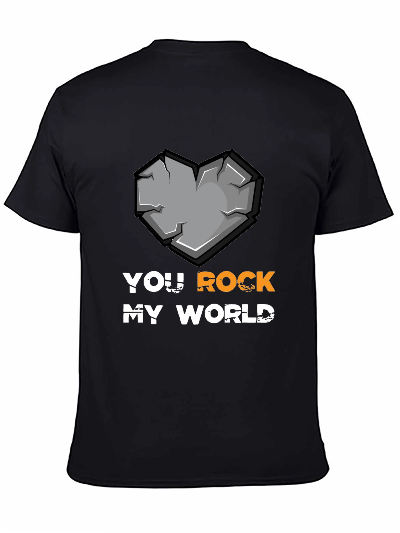 Black You Rock My World Graphic T-Shirt - Black view 4