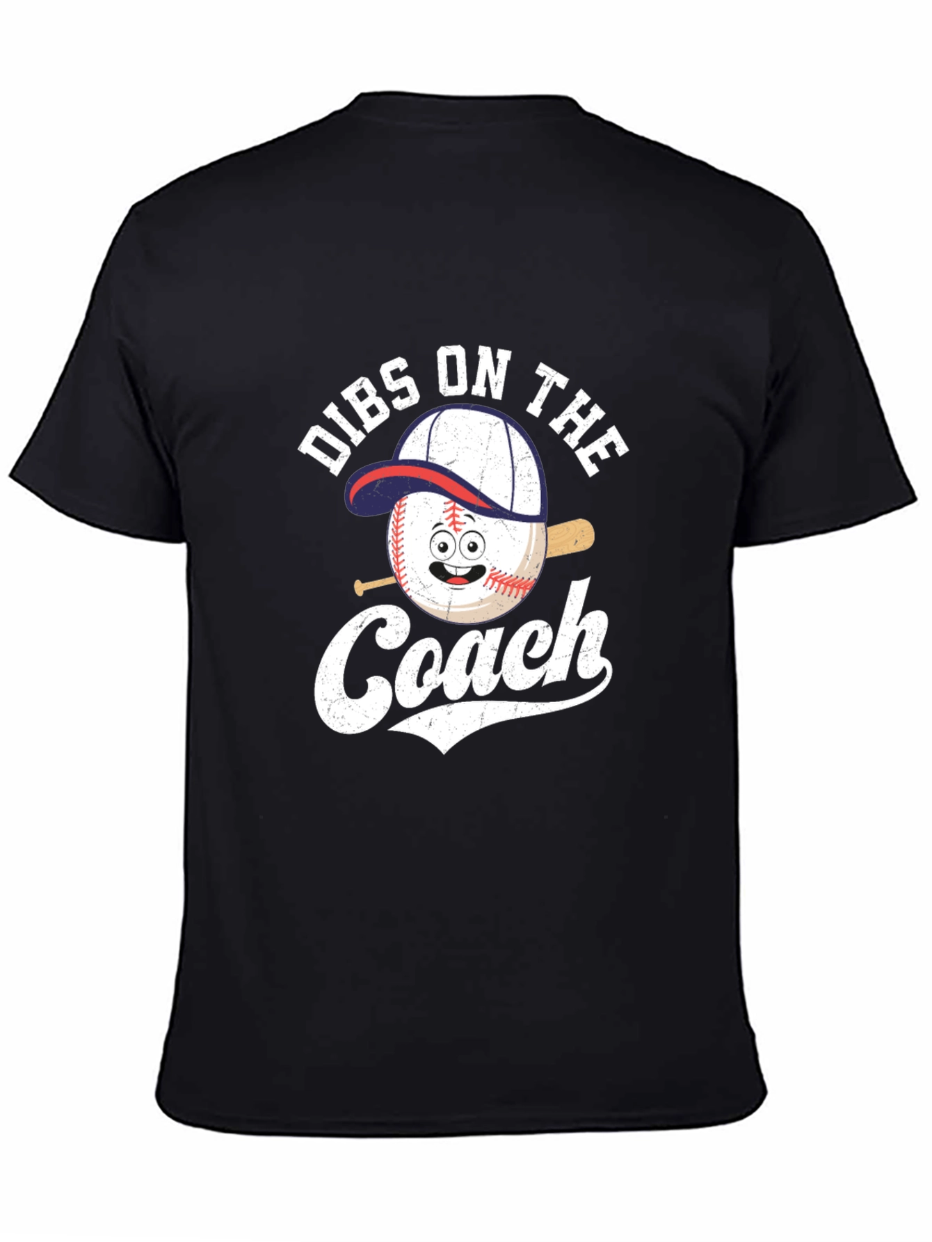 Black Dibs On The Coach Baseball T-Shirt view 4