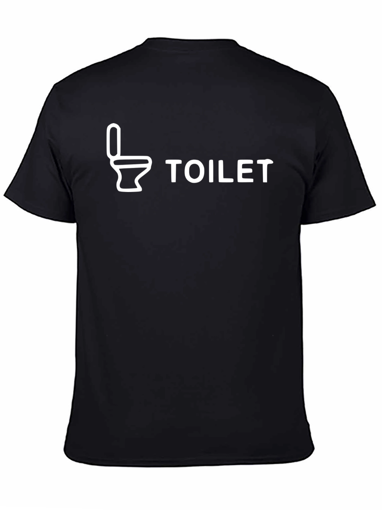 Black Toilet Graphic Tee - Humorous Bathroom Humor Shirt view 4