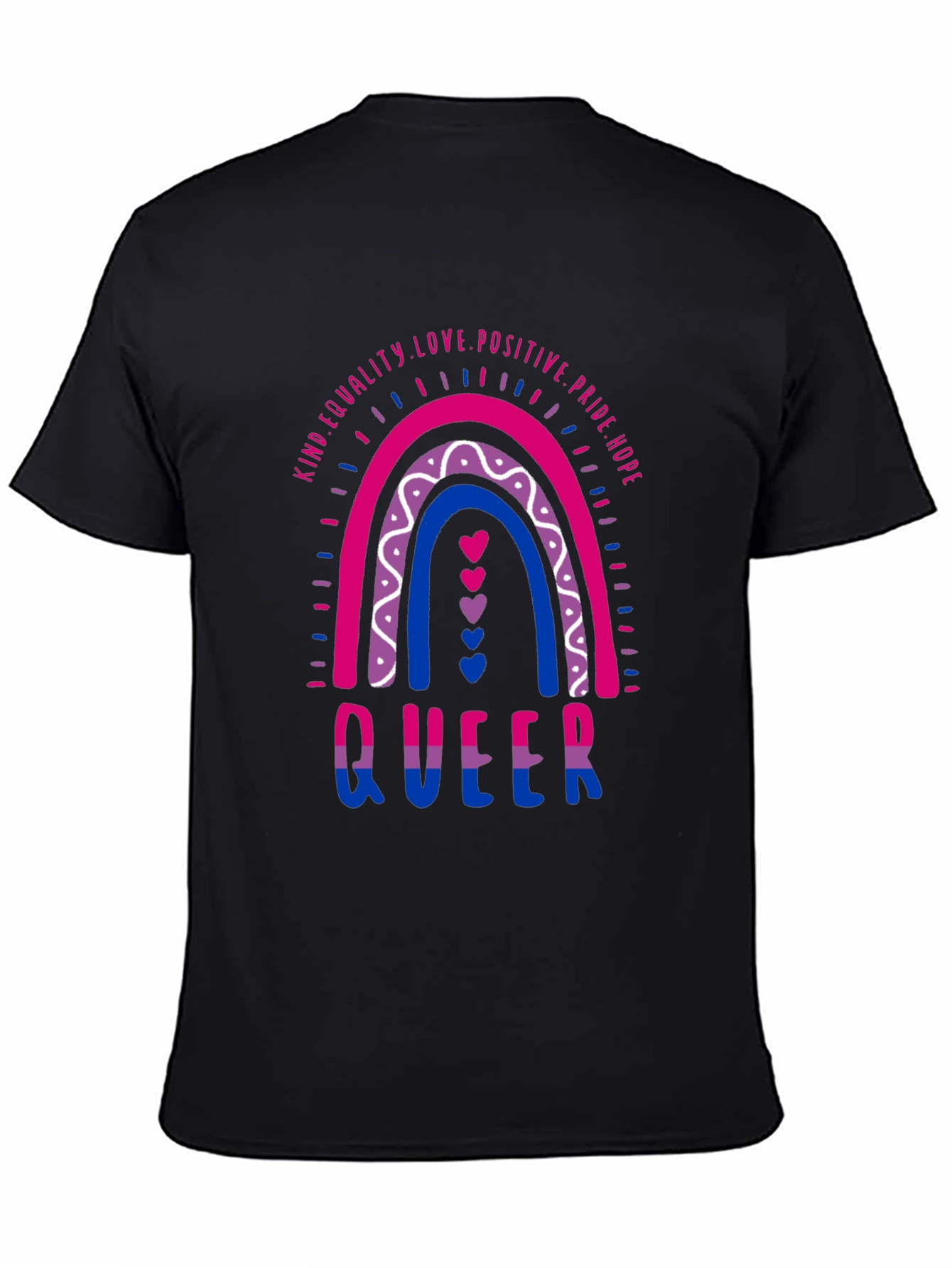 Black Bisexual Pride Queer T-Shirt view 4