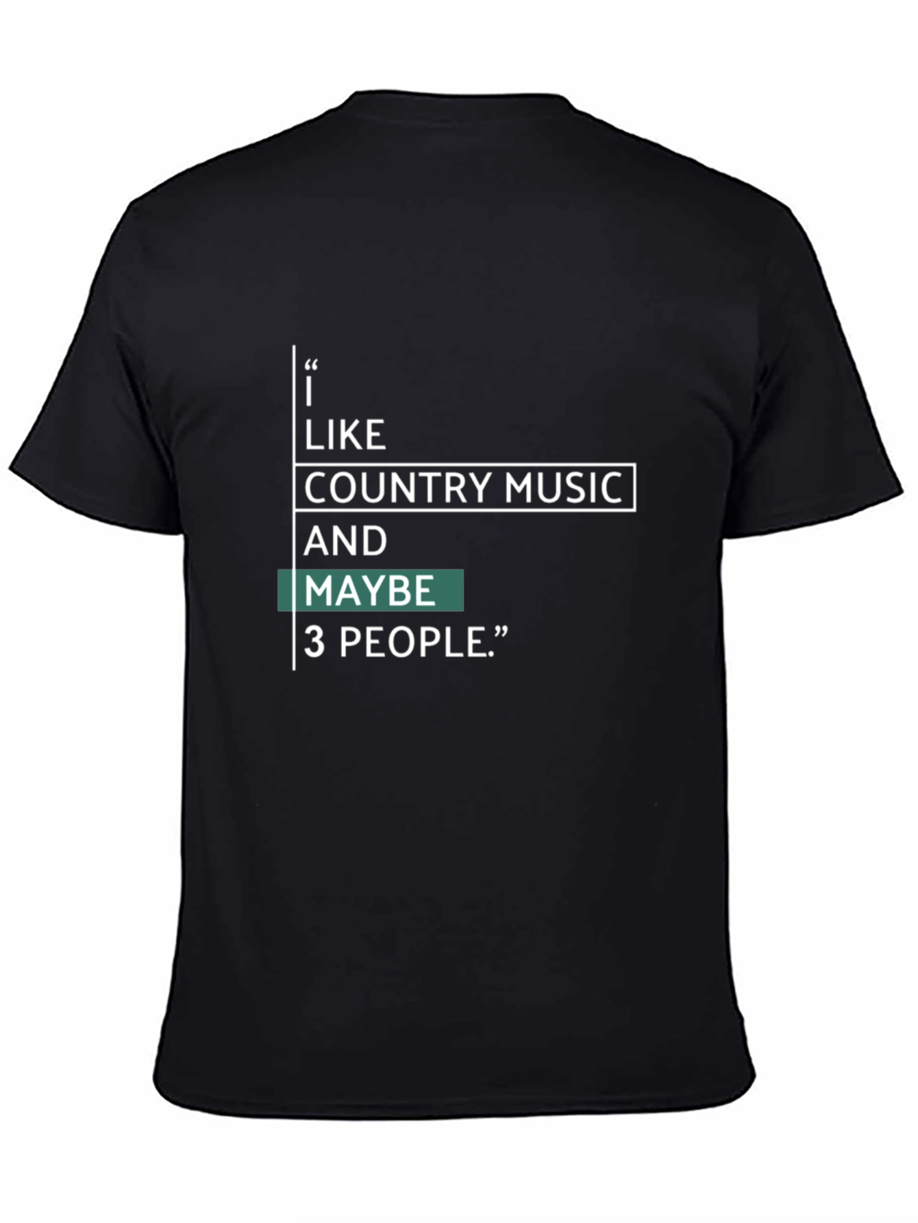Black Country Music & People Graphic Tee - Black view 4
