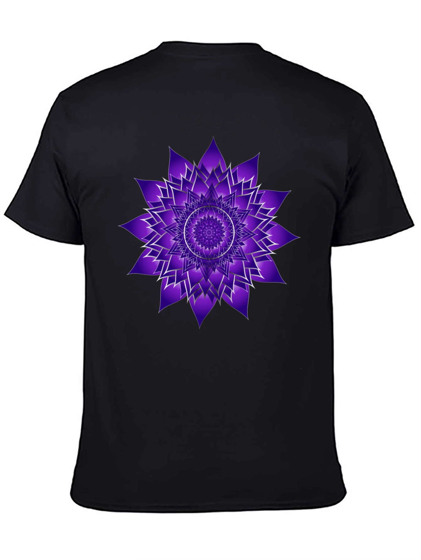 Black Crown Chakra Black T-Shirt - Spiritual Design view 4