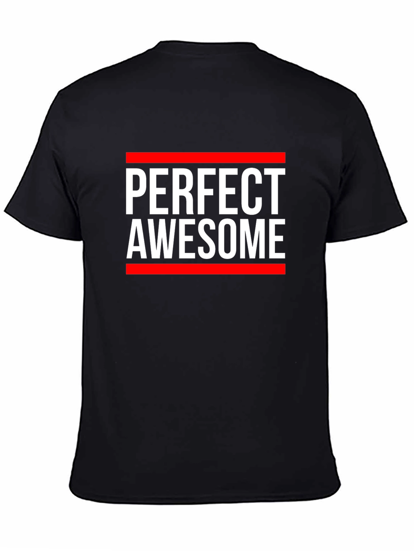 Black Perfect Awesome Graphic Tee - Unisex view 4