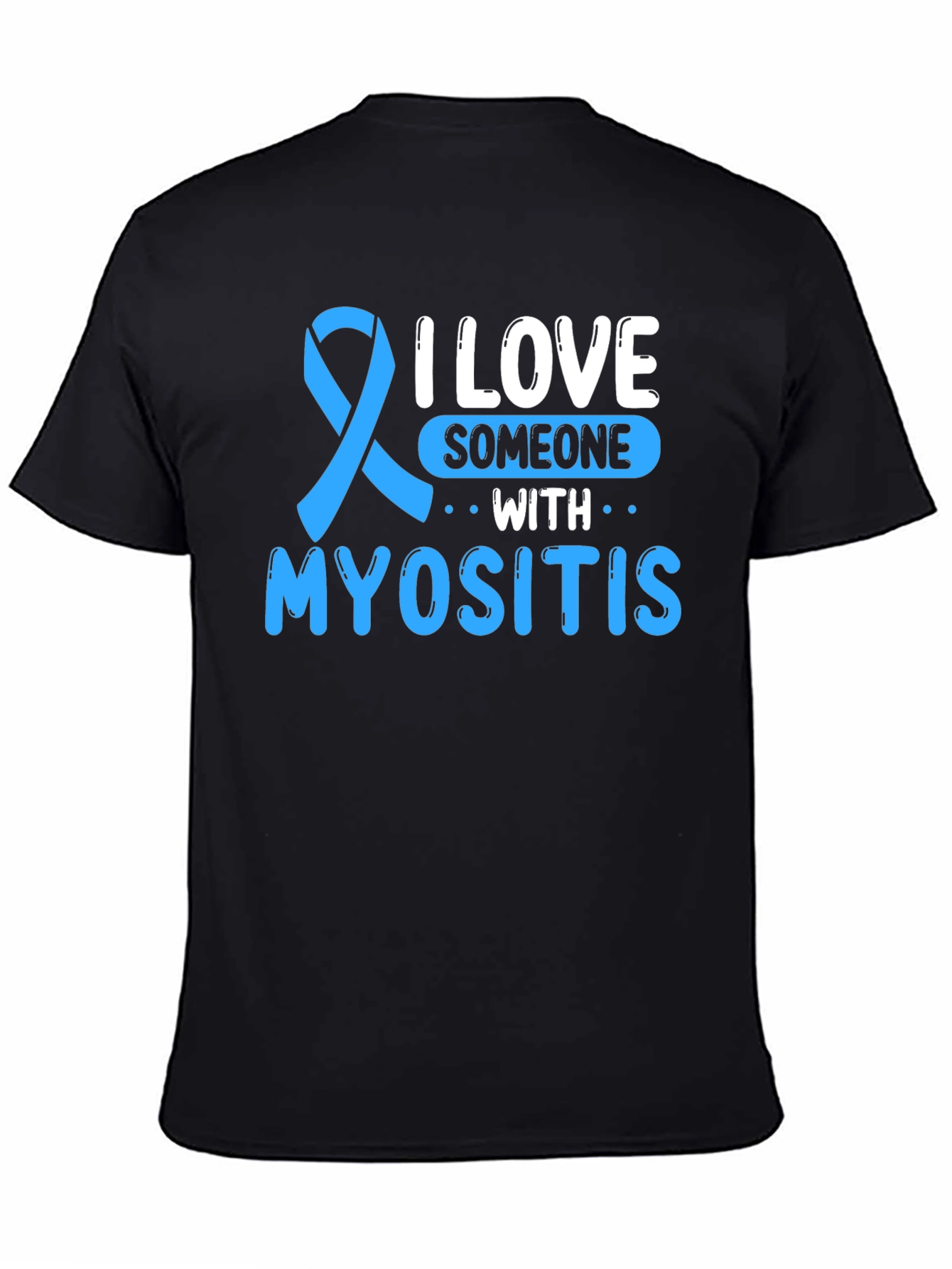 I Love Someone With Myositis Awareness Ribbon T-Shirt - 4