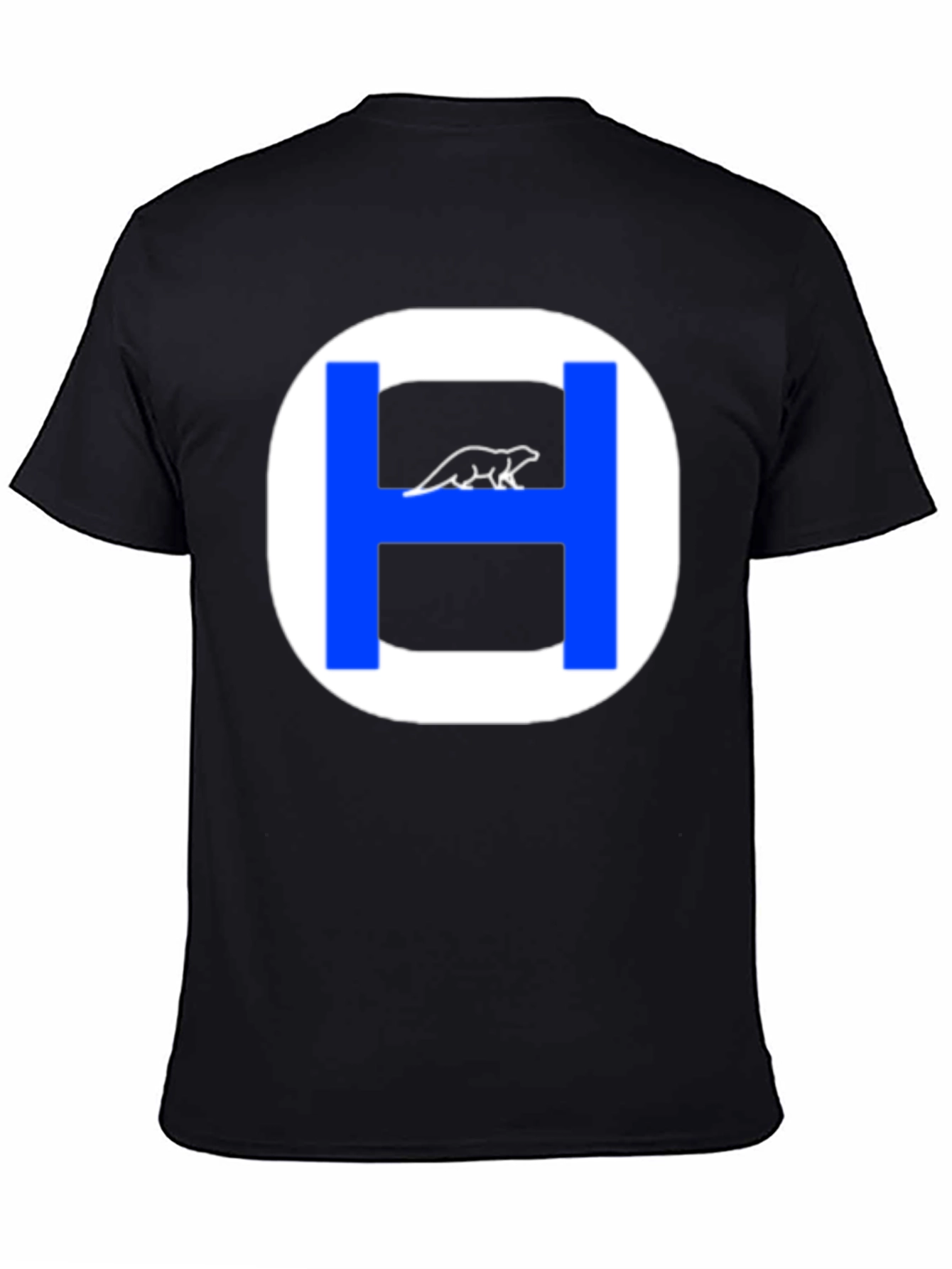 Black Otter-Hausen Funny T-Shirt | Black Tee view 4