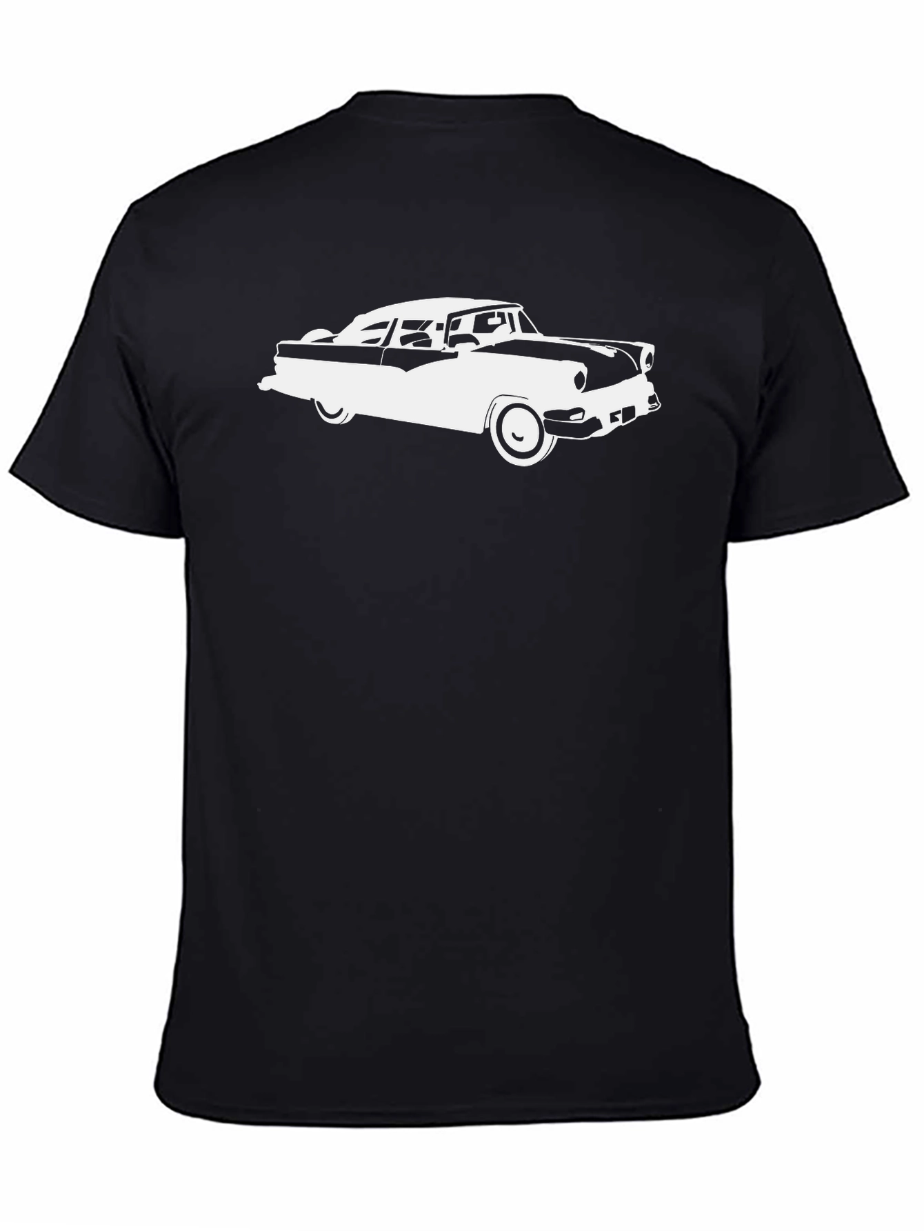 Black Classic Car Graphic Tee - Black Cotton view 4
