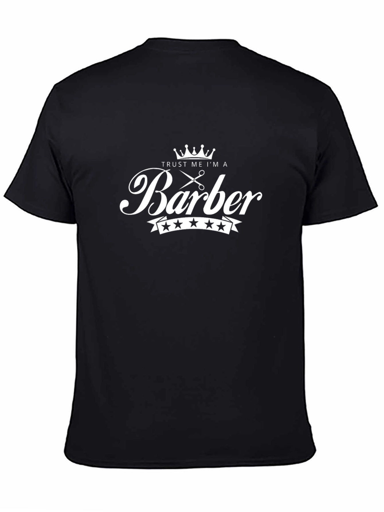 Black Trust Me I'm A Barber T-Shirt | Graphic Tee view 4